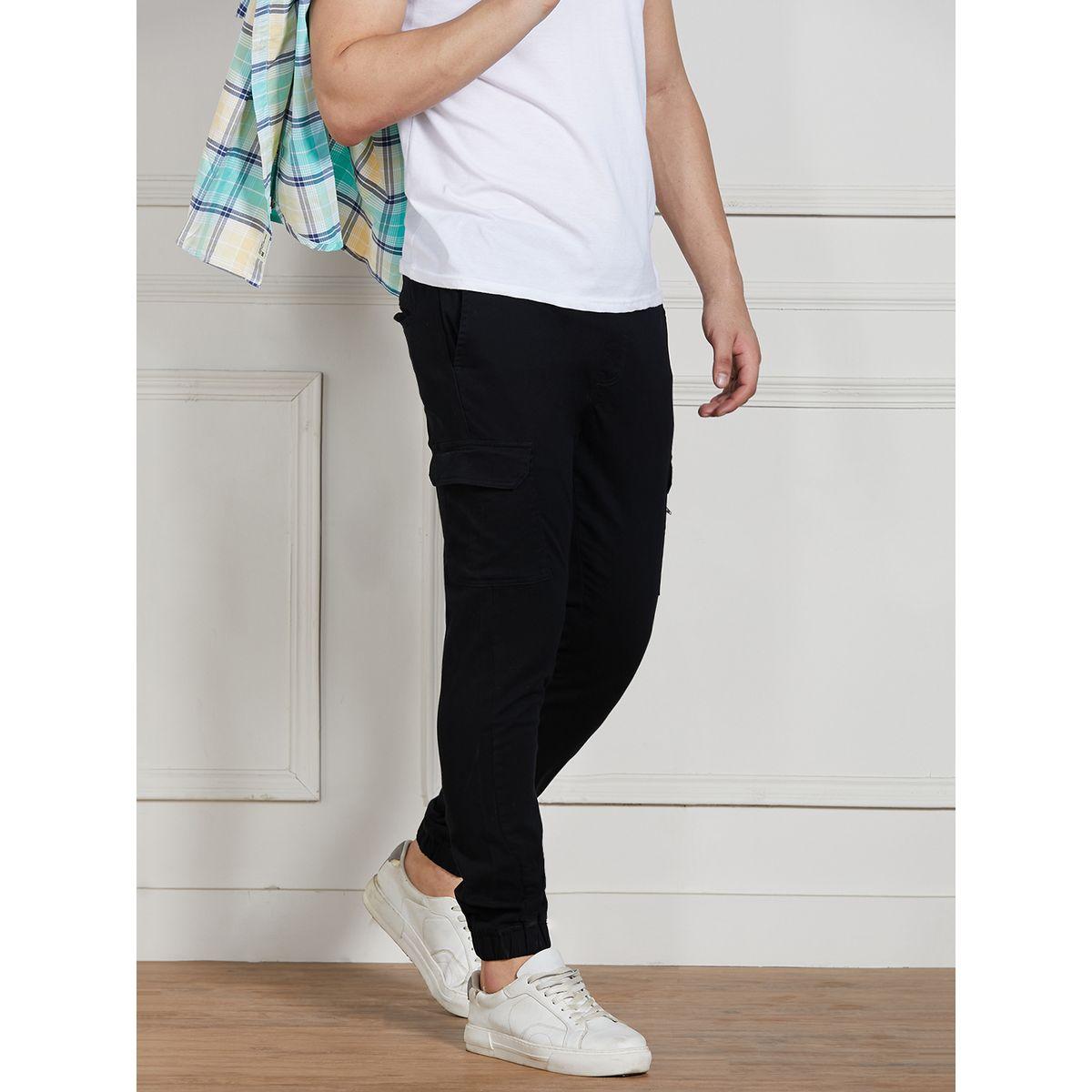 Dennis Lingo X Styli  Cotton Lycra Solid Stretchable Regular Fit Cargo Joggers-men-clothing-bottoms-joggers-image-1