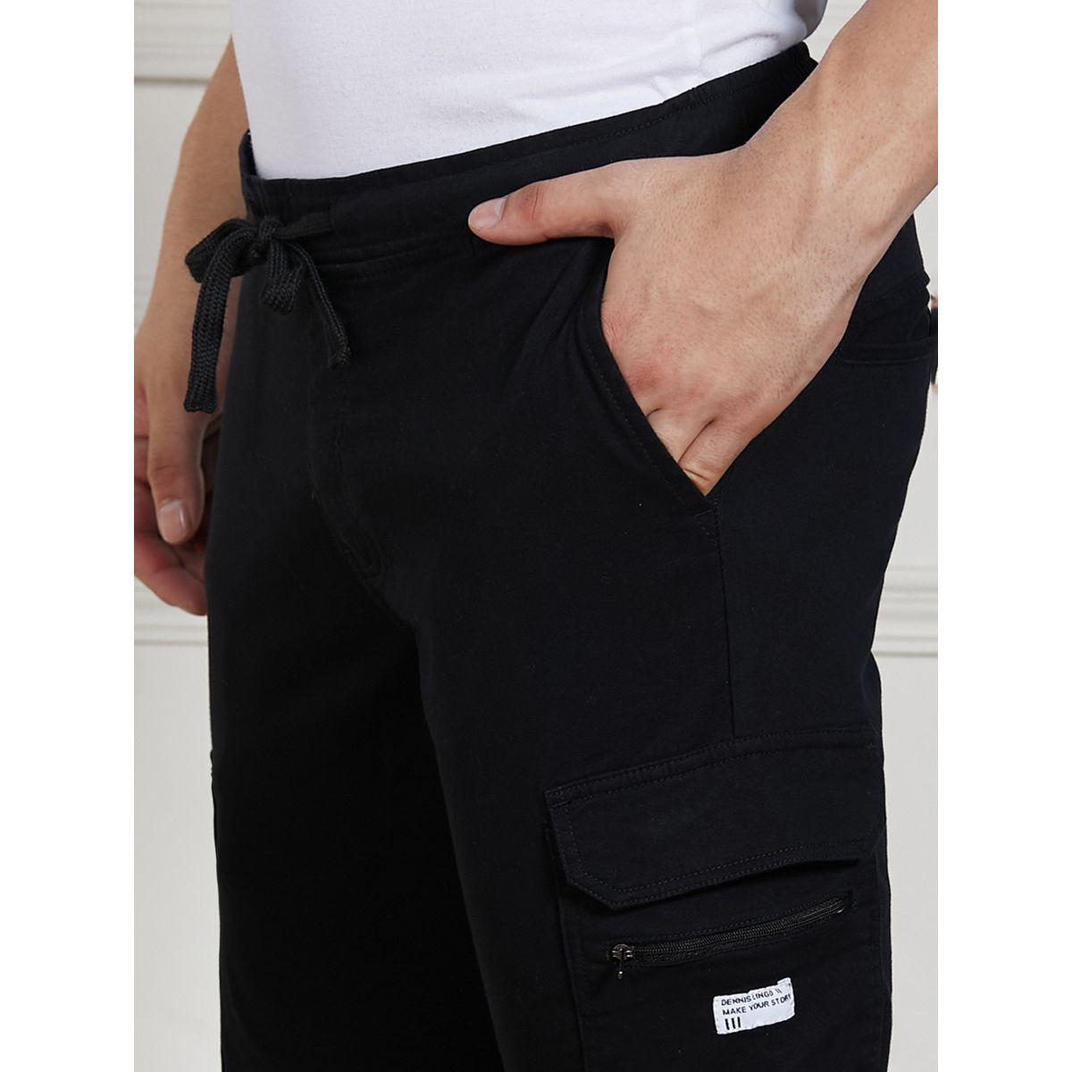 Dennis Lingo X Styli  Cotton Lycra Solid Stretchable Regular Fit Cargo Joggers-men-clothing-bottoms-joggers-image-4