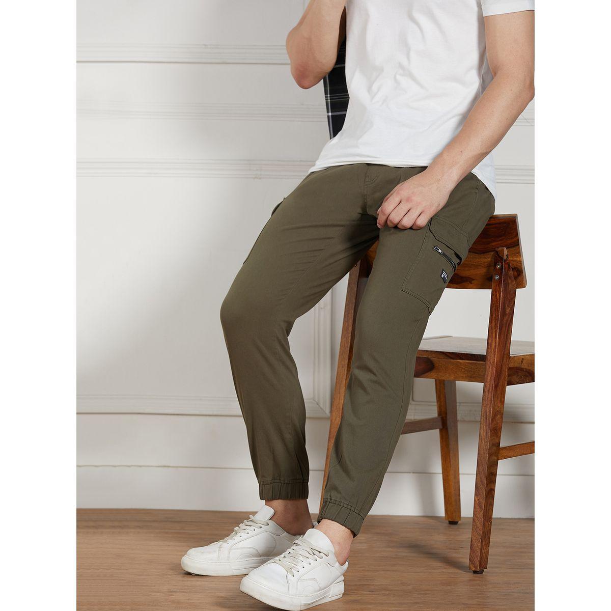 Dennis Lingo X Styli  Cotton Lycra Solid Stretchable Regular Fit Cargo Joggers-men-clothing-bottoms-joggers-image-2