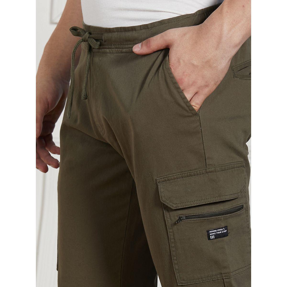 Dennis Lingo X Styli  Cotton Lycra Solid Stretchable Regular Fit Cargo Joggers-men-clothing-bottoms-joggers-image-5