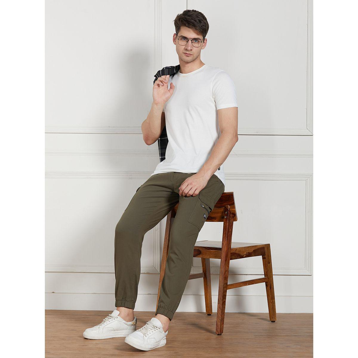 جوغر كارجو سادة قابل للتمدد مع قصة عادية دينيس لينجو × ستايلي-men-clothing-bottoms-joggers-image-6
