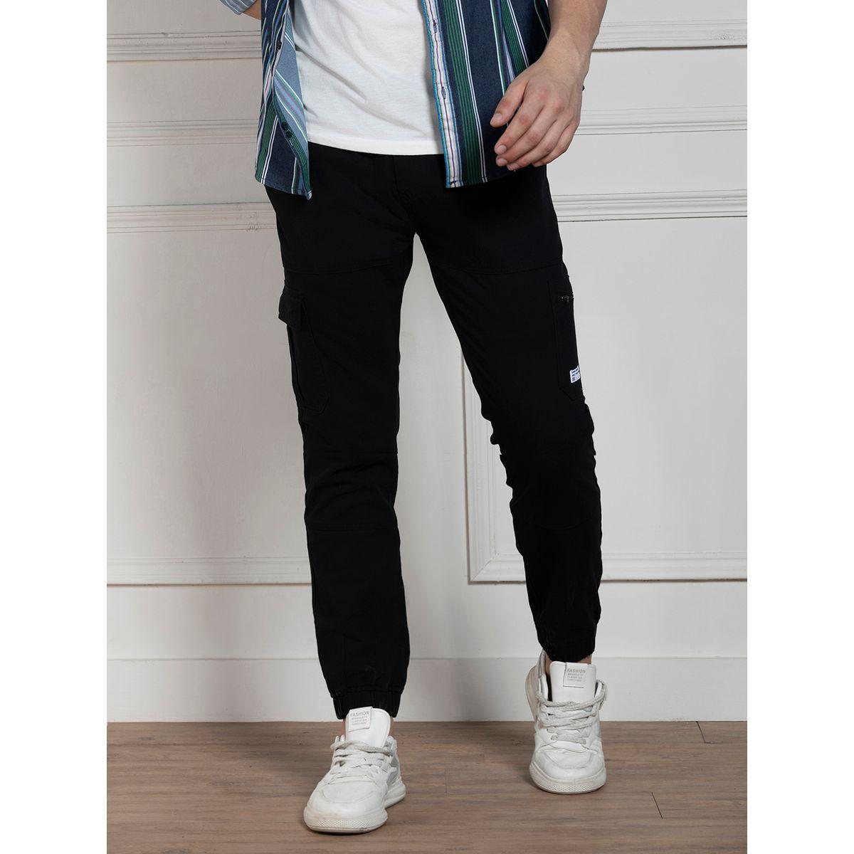 جوغر كارجو سادة قابل للتمدد مع قصة عادية دينيس لينجو × ستايلي-men-clothing-bottoms-joggers-image-1