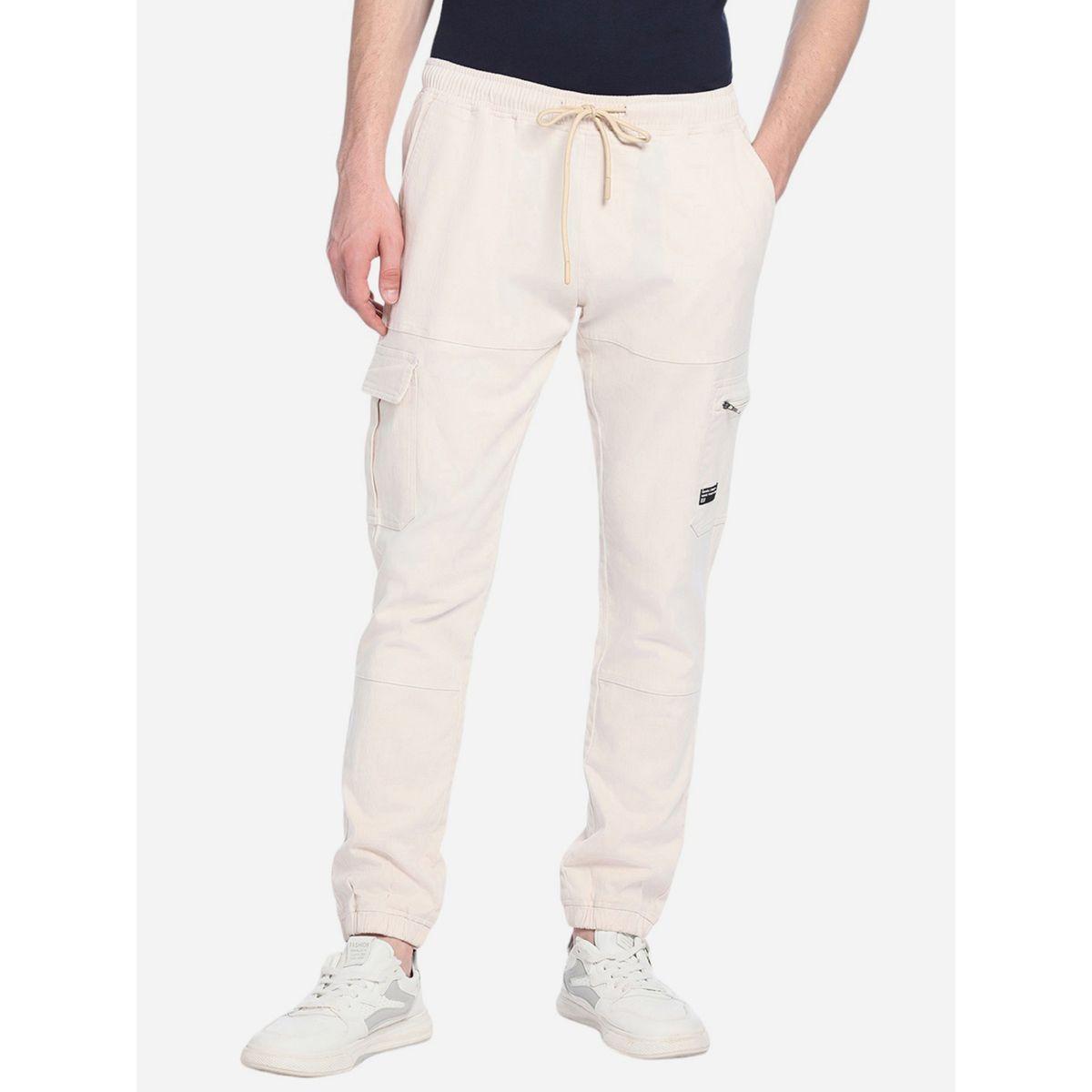 جوغر كارجو سادة قابل للتمدد دينيس لينجو × ستايلي-men-clothing-bottoms-joggers-image-1