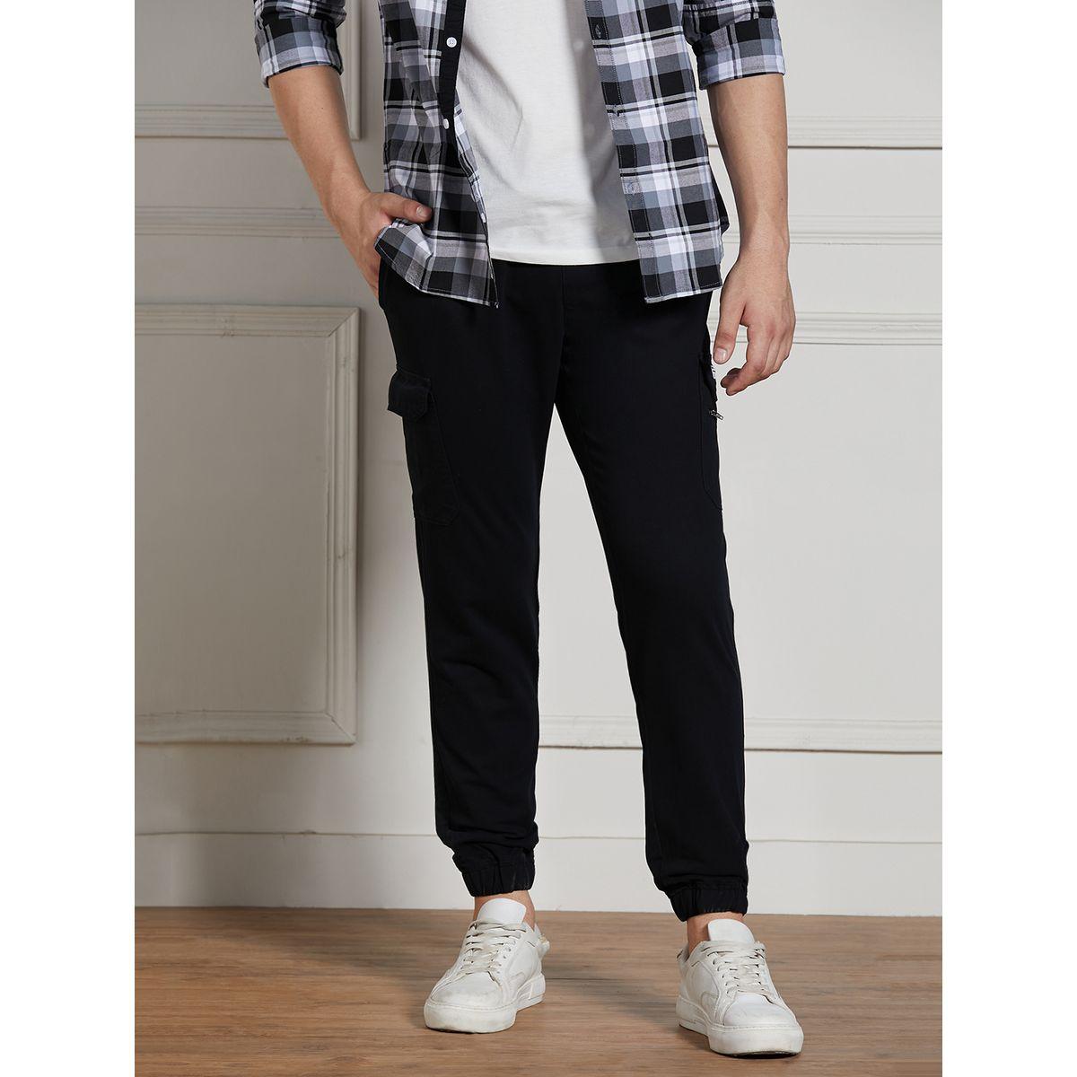 Dennis Lingo X Styli  Cotton Lycra Solid Stretchable Regular Fit Cargo Joggers-men-clothing-bottoms-joggers-image-1