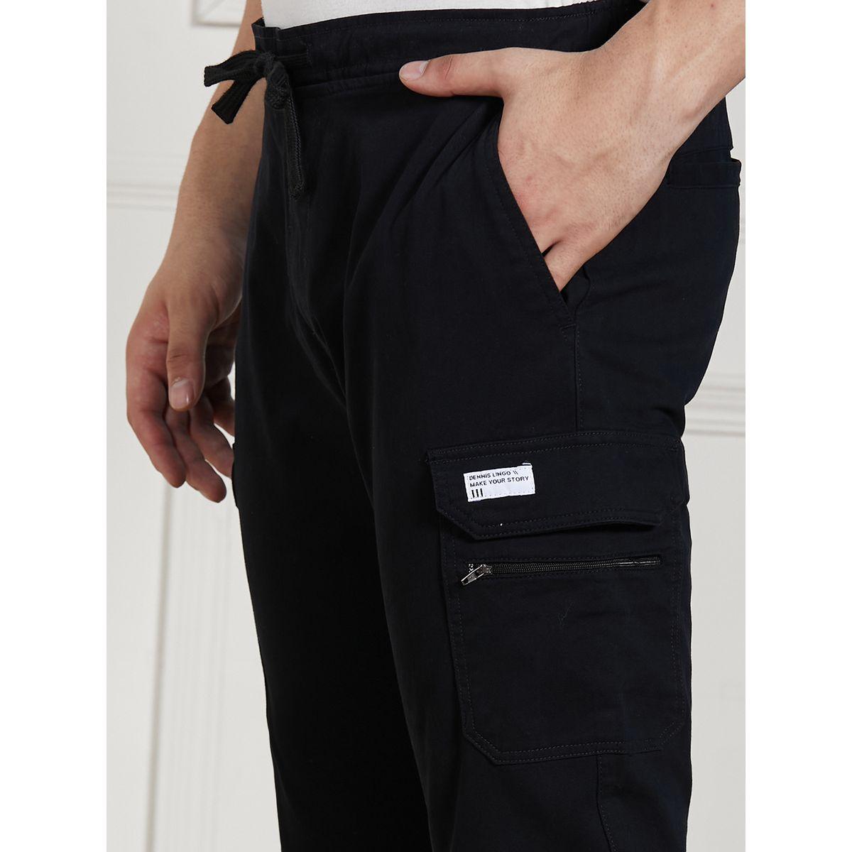 جوغر كارجو سادة قابل للتمدد مع قصة عادية دينيس لينجو × ستايلي-men-clothing-bottoms-joggers-image-5