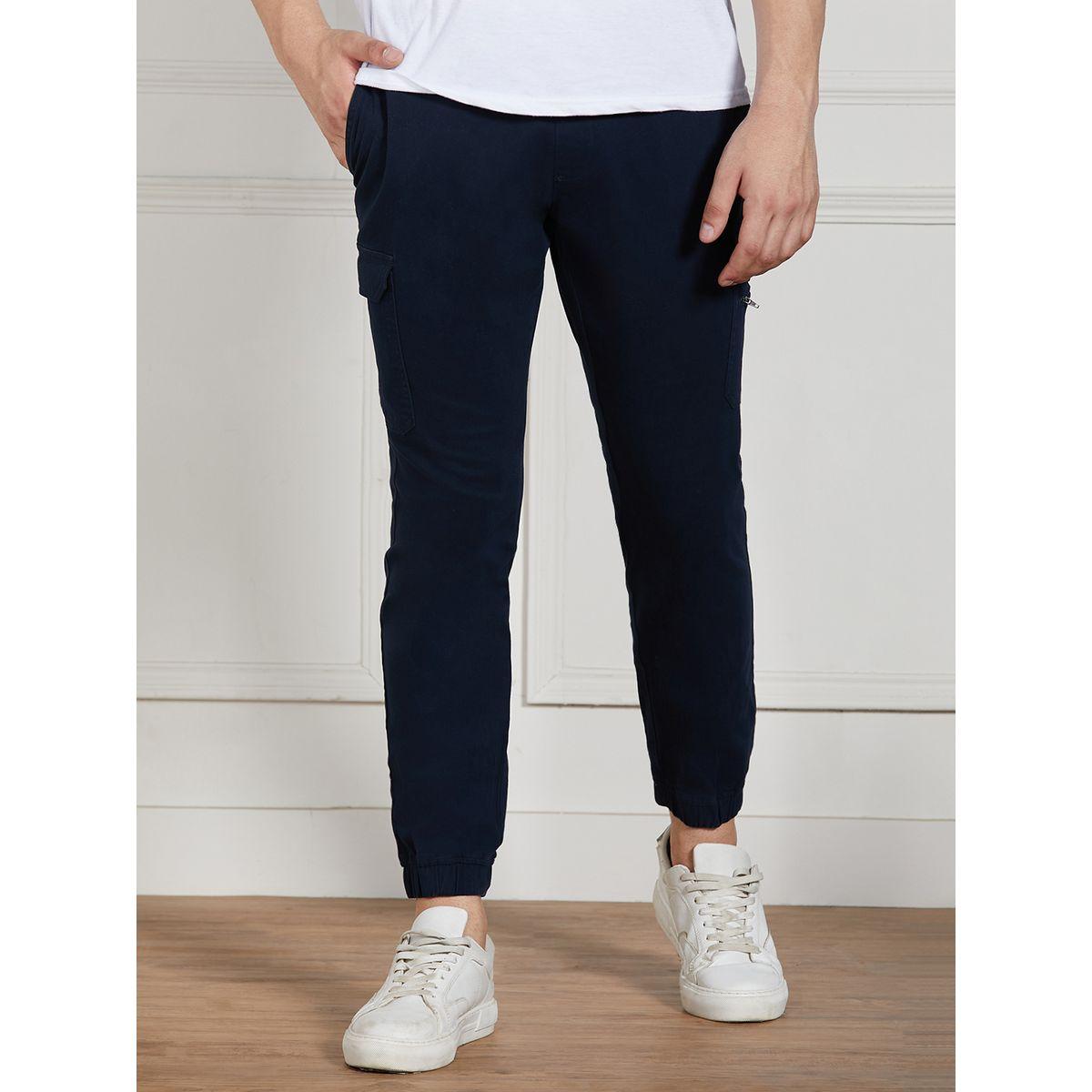 Dennis Lingo X Styli  Cotton Lycra Solid Stretchable Regular Fit Cargo Joggers-men-clothing-bottoms-joggers-image-1