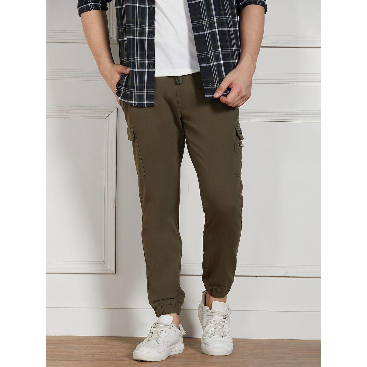 Dennis Lingo X Styli  Cotton Lycra Solid Stretchable Regular Fit Cargo Joggers-men-clothing-bottoms-joggers-image-1