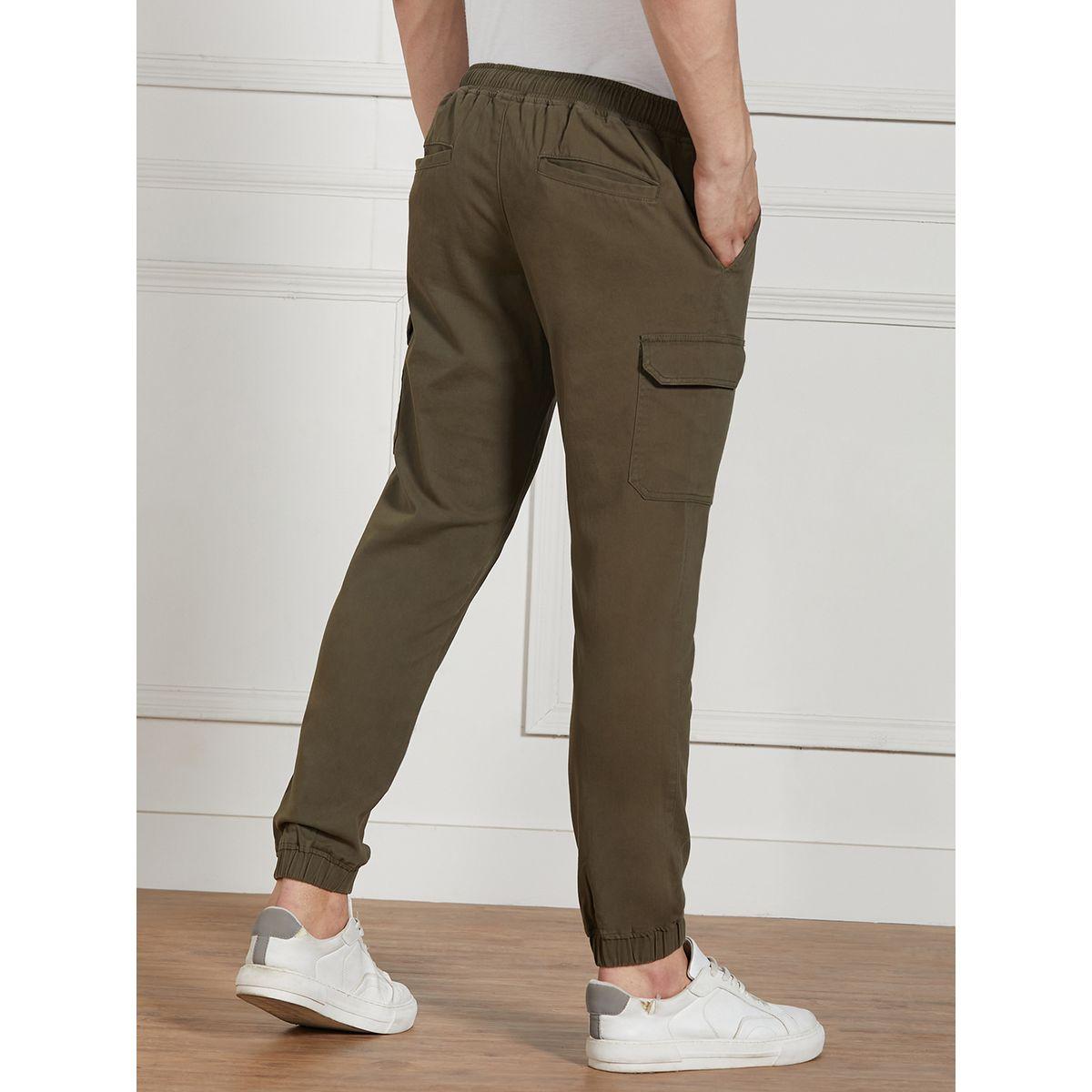 Dennis Lingo X Styli  Cotton Lycra Solid Stretchable Regular Fit Cargo Joggers-men-clothing-bottoms-joggers-image-3