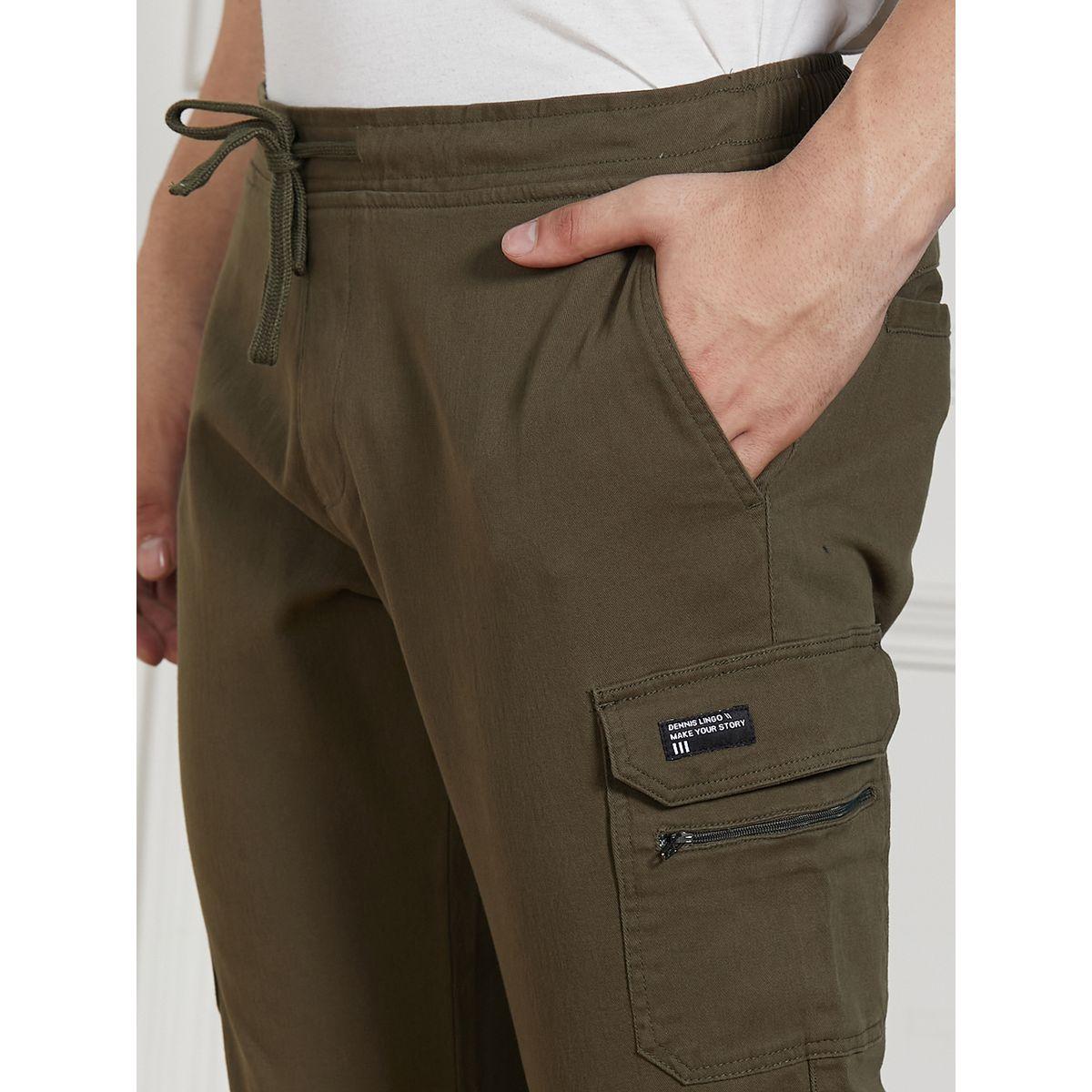Dennis Lingo X Styli  Cotton Lycra Solid Stretchable Regular Fit Cargo Joggers-men-clothing-bottoms-joggers-image-4