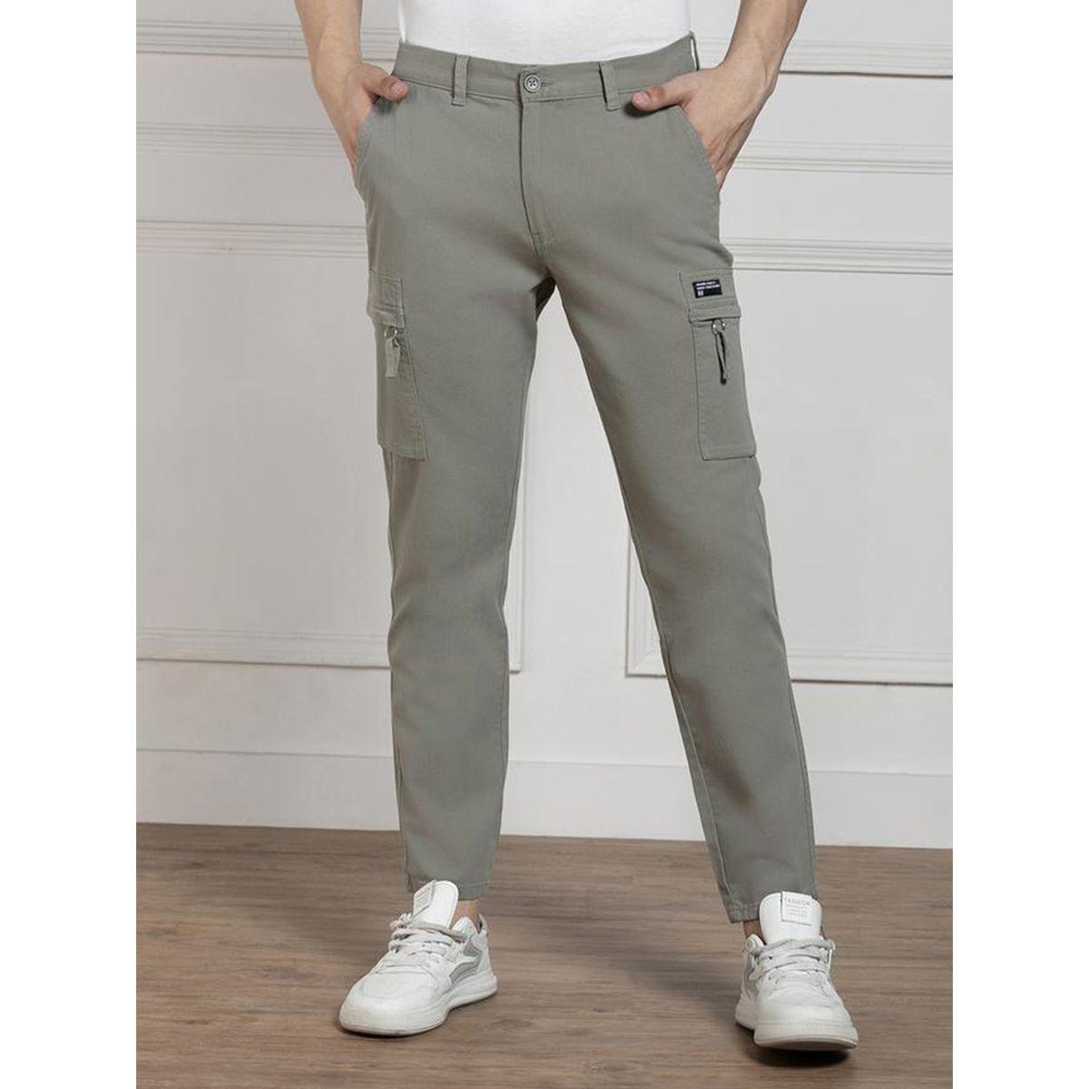 بنطال كارجو بنسيج قابل للتمدد وتفاصيل سحَّاب غلق دينيس لينجو × ستايلي-men-clothing-bottoms-trousersandchinos-trousers-image-1