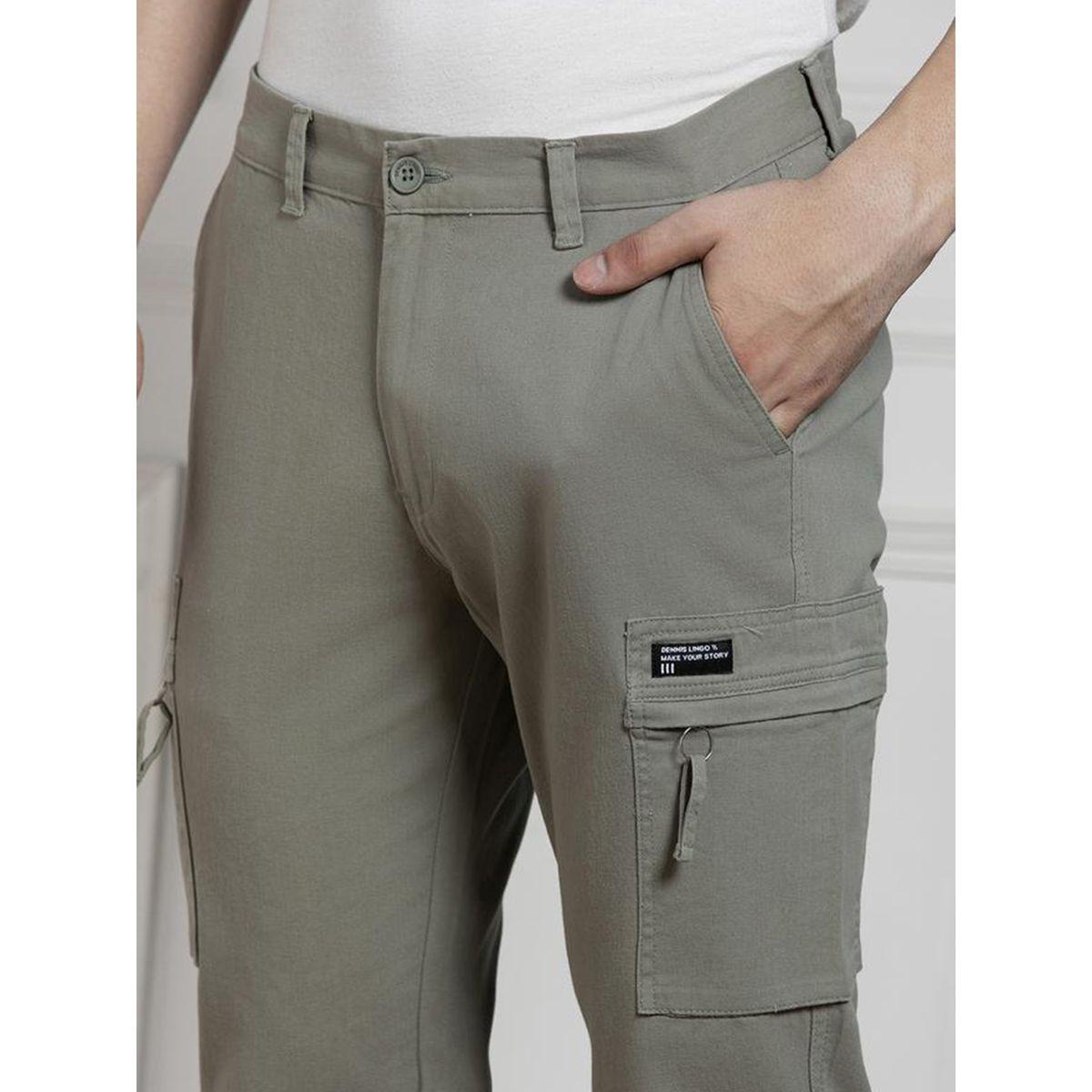 بنطال كارجو بنسيج قابل للتمدد وتفاصيل سحَّاب غلق دينيس لينجو × ستايلي-men-clothing-bottoms-trousersandchinos-trousers-image-3
