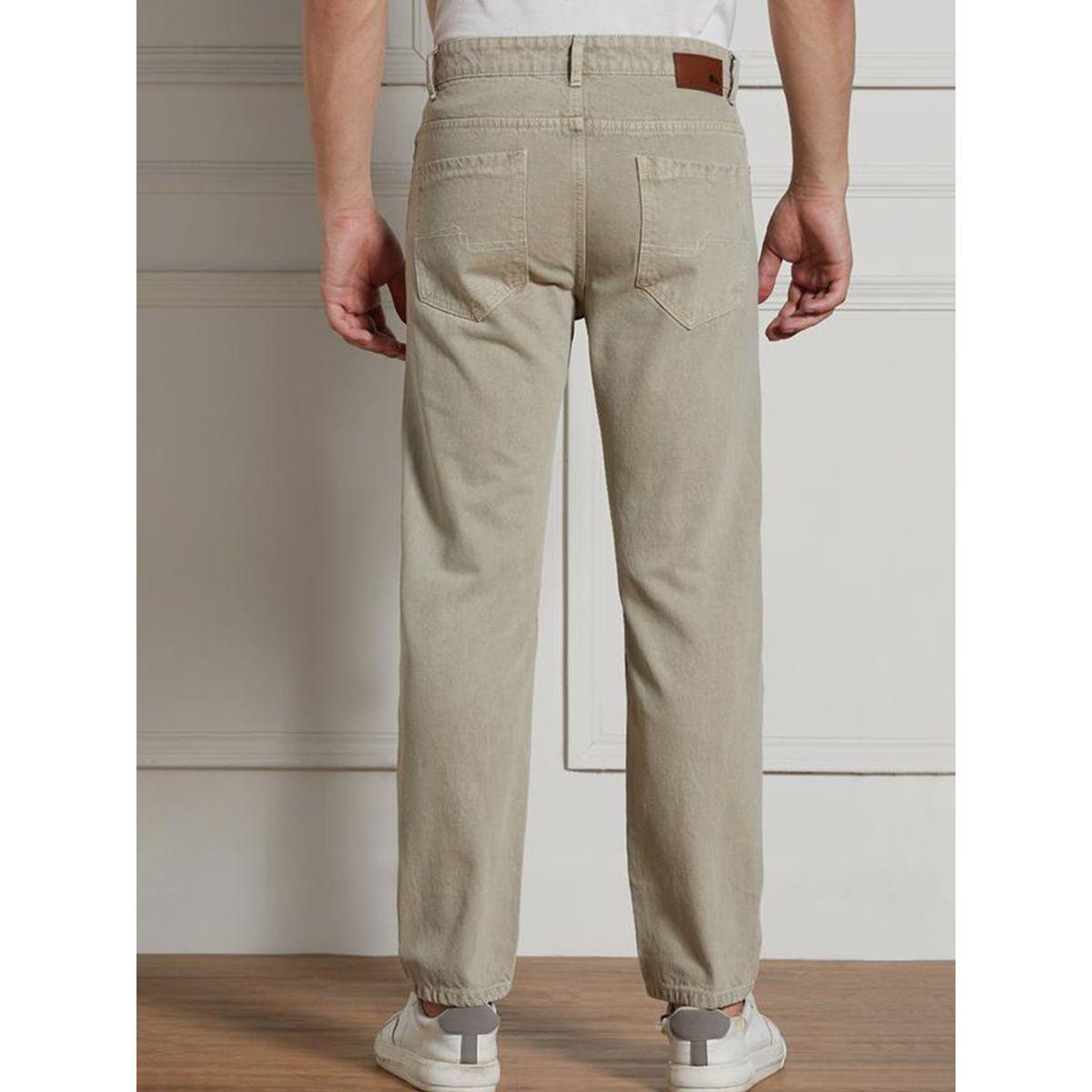 جينز سادة بقصة مريحة وخصر متوسط دينيس لينجو × ستايلي-men-clothing-bottoms-jeans-image-2