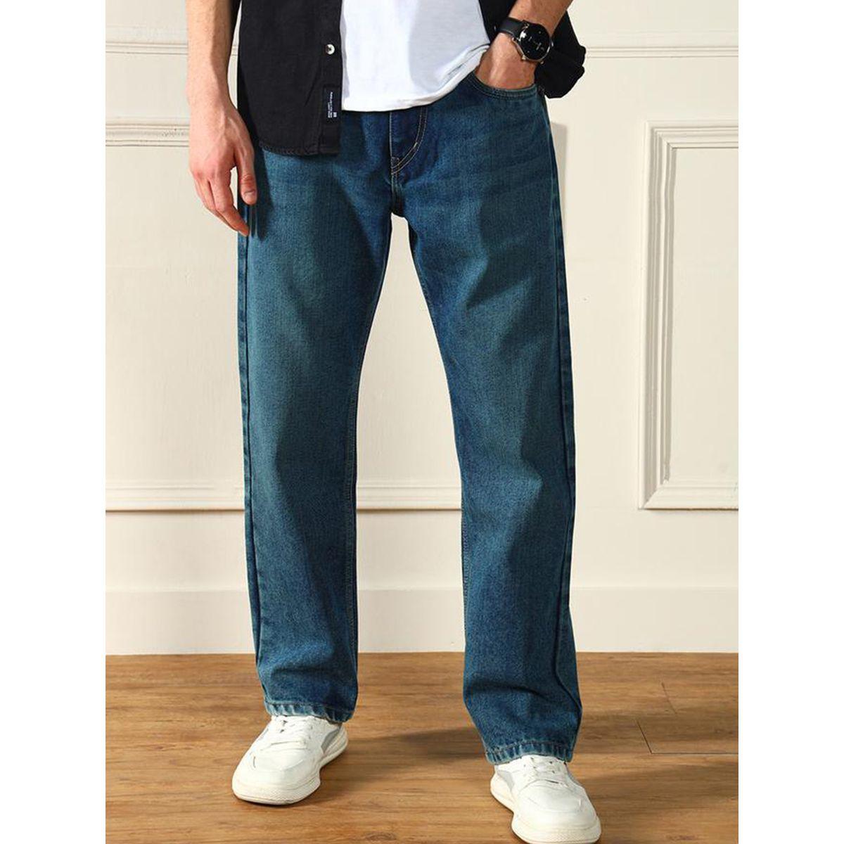 جينز بقصة مريحة وخصر متوسط دينيس لينجو × ستايلي-men-clothing-jeans-image-1