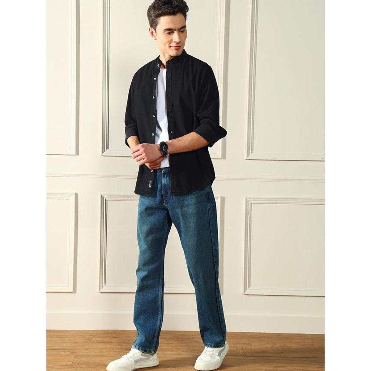 جينز بقصة مريحة وخصر متوسط دينيس لينجو × ستايلي-men-clothing-jeans-image-4
