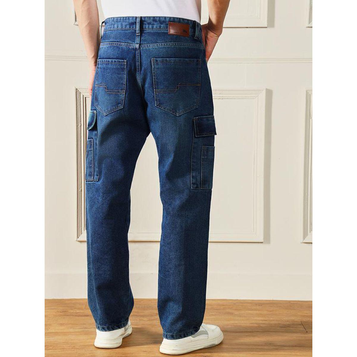 جينز بجيوب كارجو وقصة مريحة دينيس لينجو × ستايلي-men-clothing-bottoms-jeans-image-2