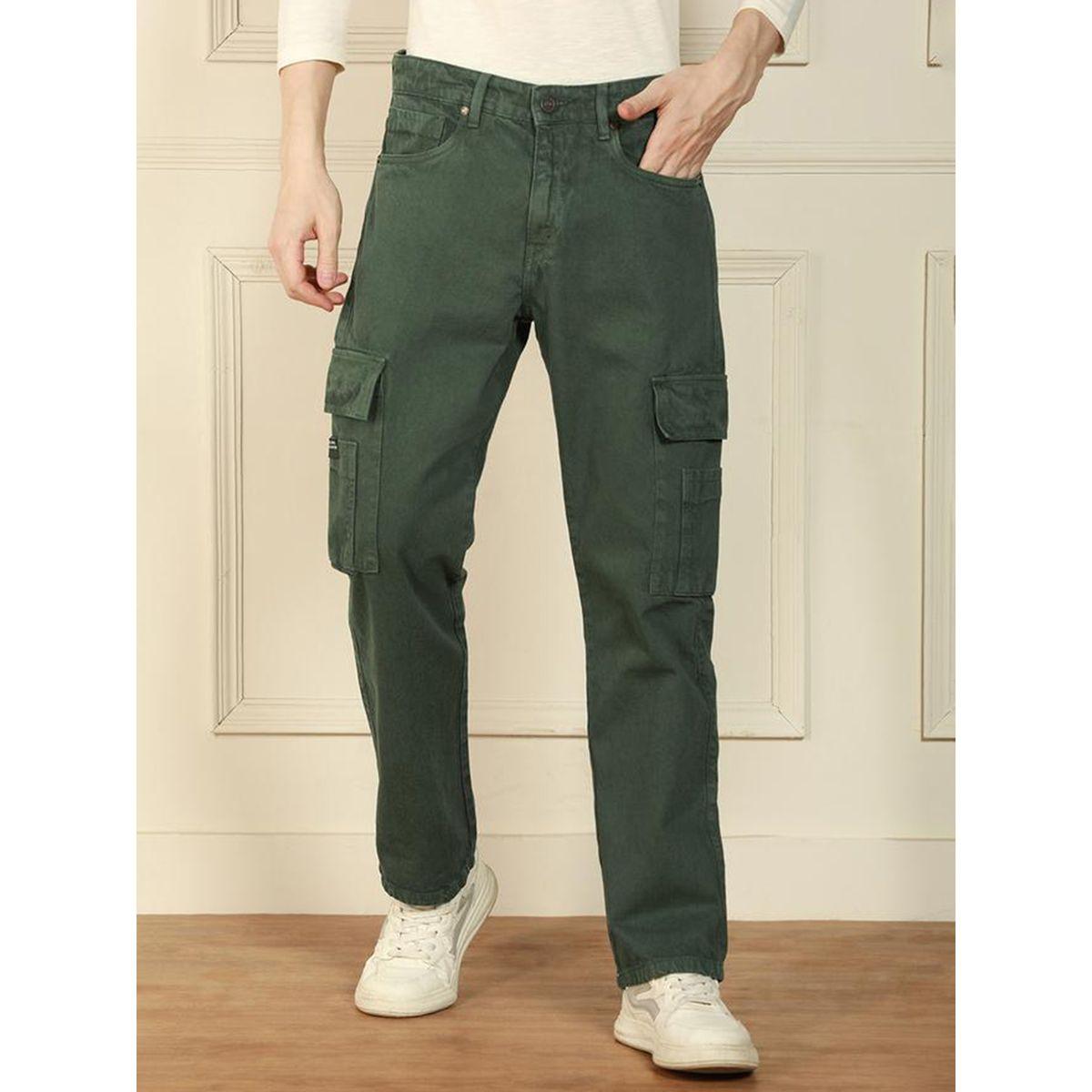 Dennis Lingo X Styli  Mid Rise Relaxed Fit Solid Cargo Jeans-men-clothing-bottoms-jeans-image-1