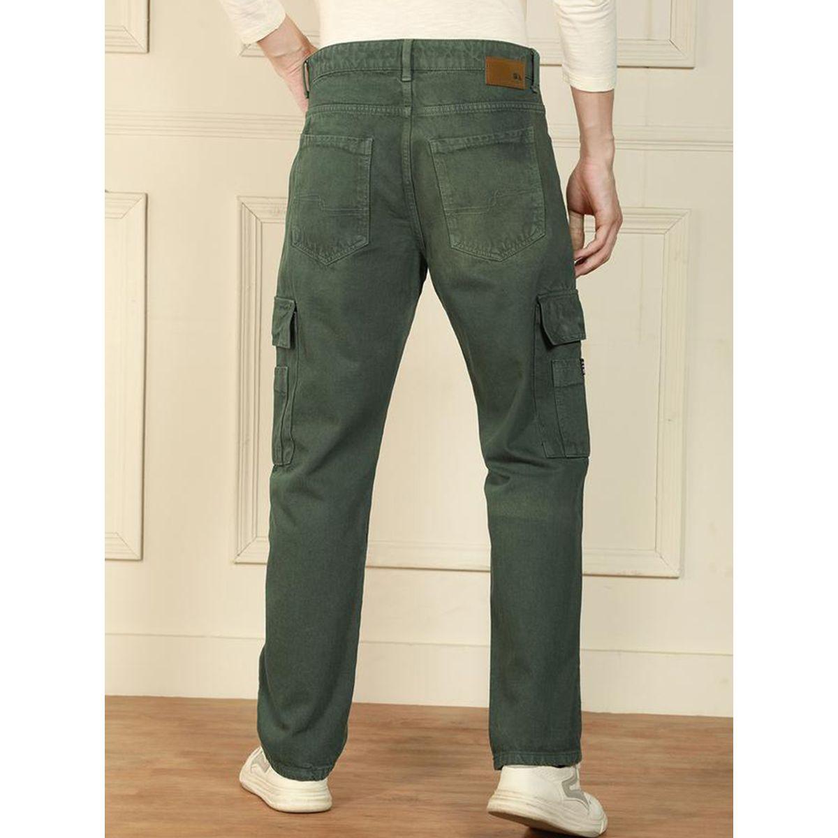 جينز كارجو سادة بقصة مريحة وخصر متوسط دينيس لينجو × ستايلي-men-clothing-bottoms-jeans-image-2