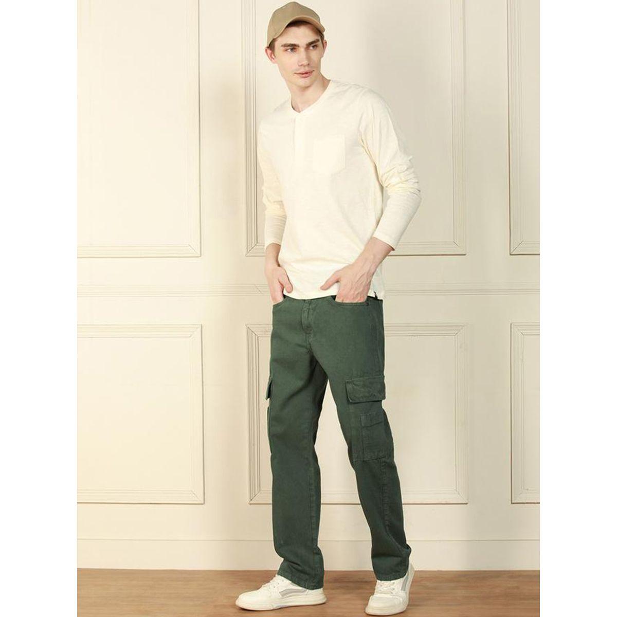Dennis Lingo X Styli  Mid Rise Relaxed Fit Solid Cargo Jeans-men-clothing-bottoms-jeans-image-4