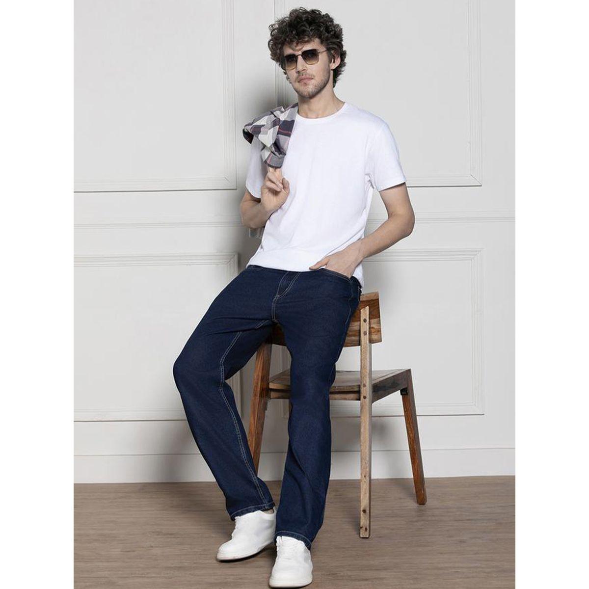 جينز بخصر متوسط وقصة مريحة دينيس لينجو × ستايلي-men-clothing-bottoms-jeans-image-4