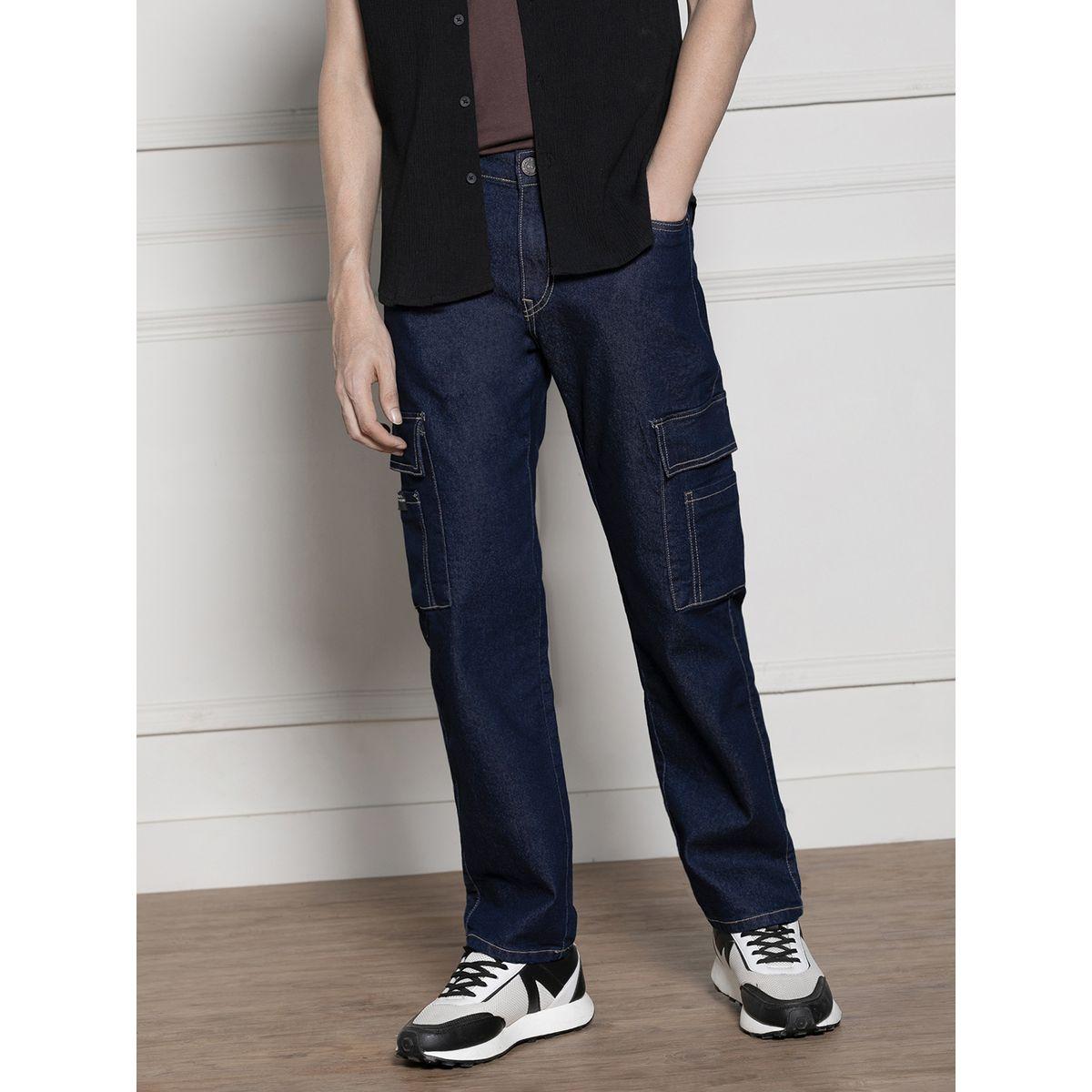 جينز كارجو بقصة مريحة دينيس لينجو × ستايلي-men-clothing-bottoms-jeans-image-1