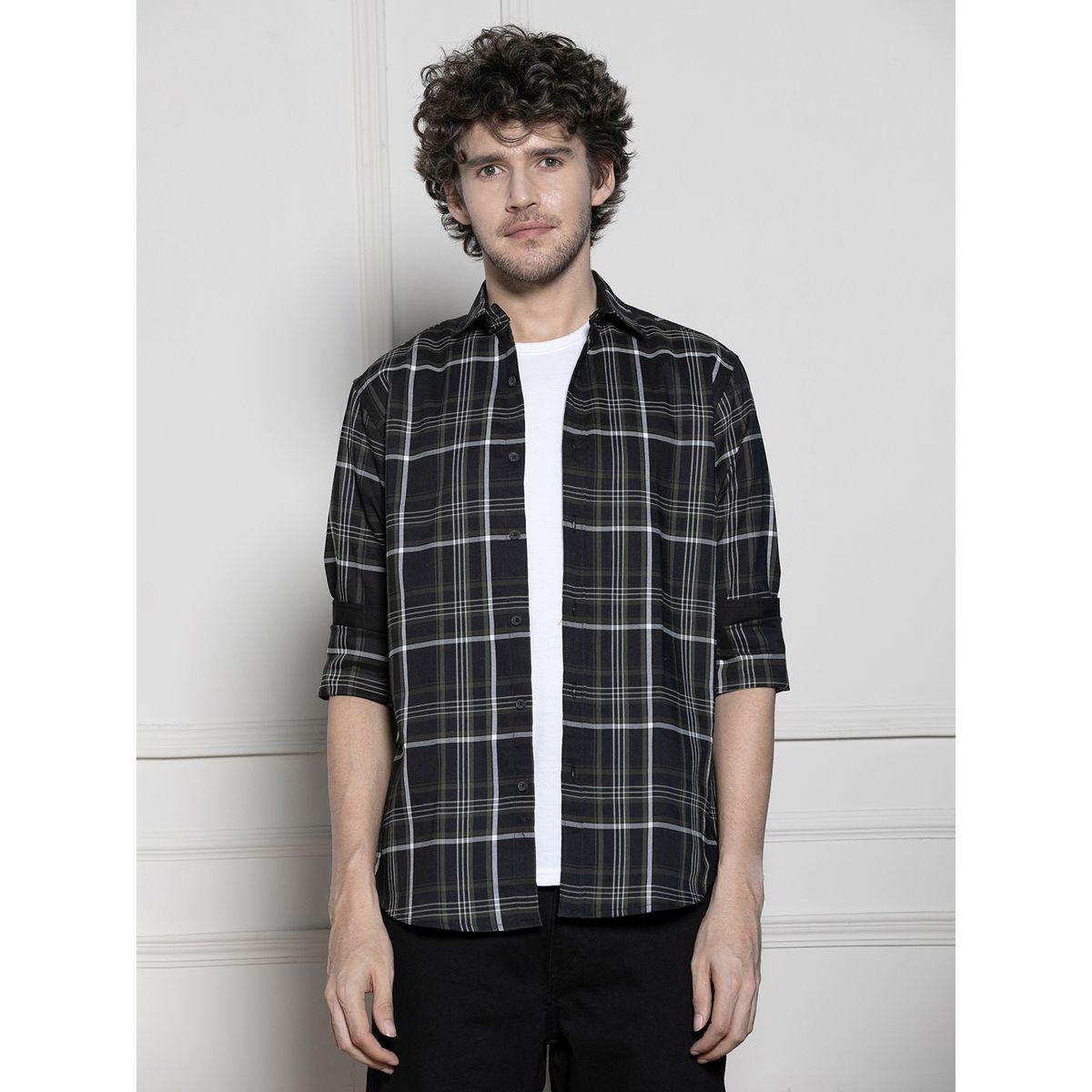 قميص كاجوال مطبع بنمط مربعات مع اكمام طويلة دينيس لينجو × ستايلي-men-clothing-shirts-image-2