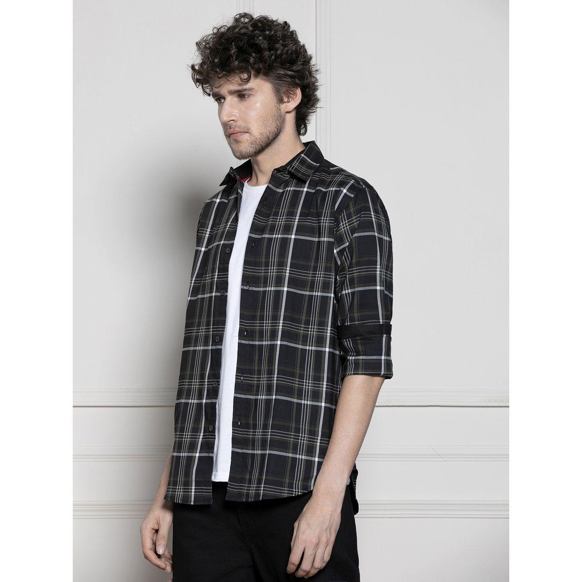 قميص كاجوال مطبع بنمط مربعات مع اكمام طويلة دينيس لينجو × ستايلي-men-clothing-shirts-image-3