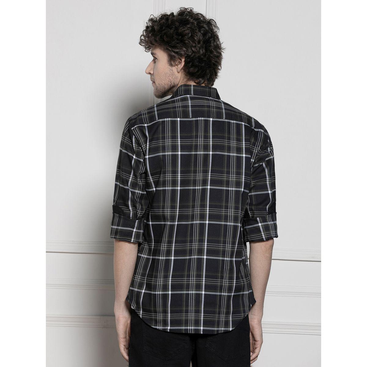 قميص كاجوال مطبع بنمط مربعات مع اكمام طويلة دينيس لينجو × ستايلي-men-clothing-shirts-image-4