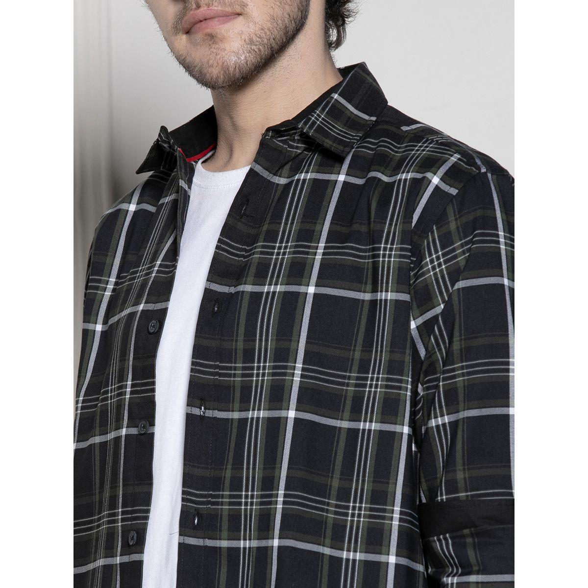 قميص كاجوال مطبع بنمط مربعات مع اكمام طويلة دينيس لينجو × ستايلي-men-clothing-shirts-image-5