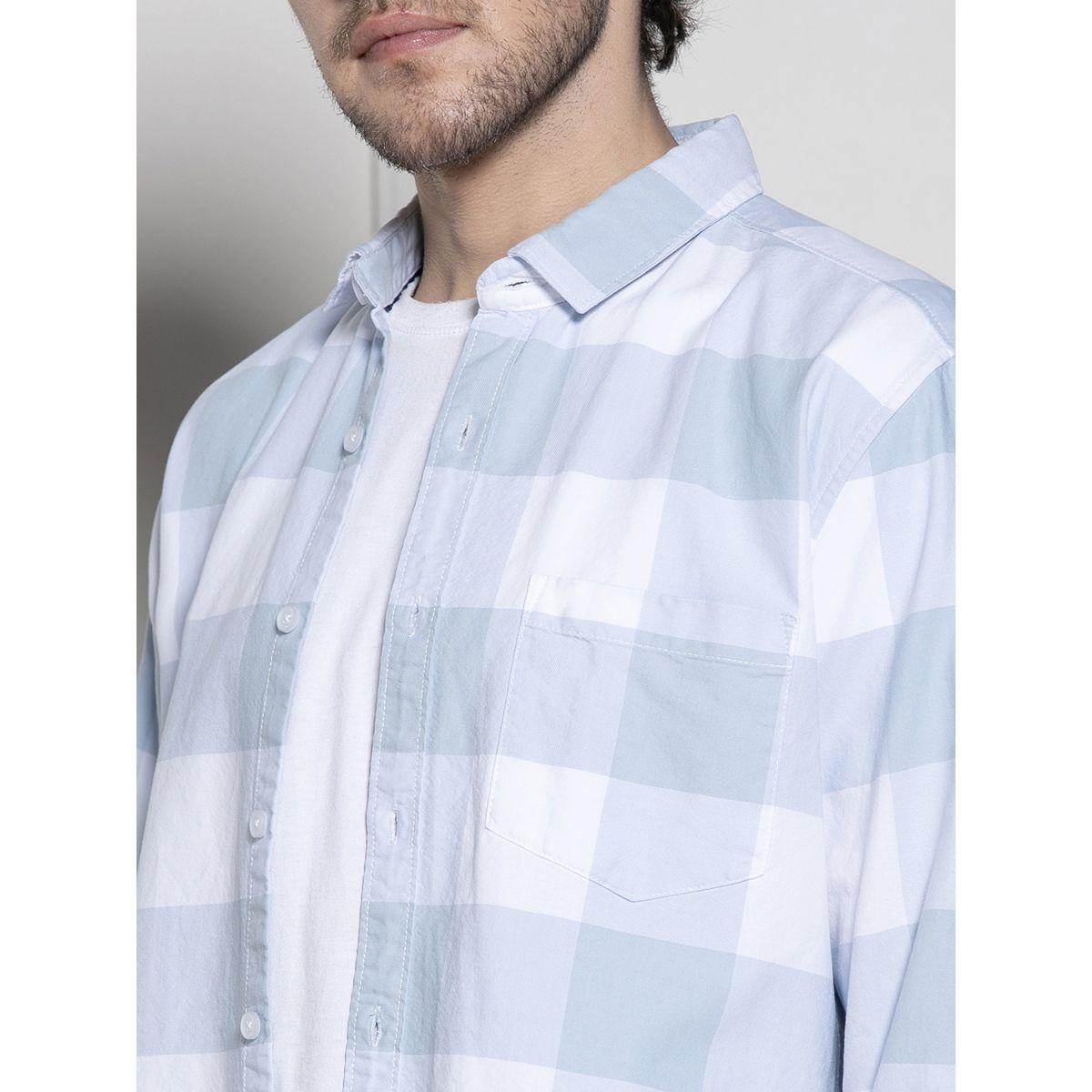 قميص بطبعة مربعات وياقة سبريد دينيس لينجو × ستايلي-men-clothing-shirts-image-3