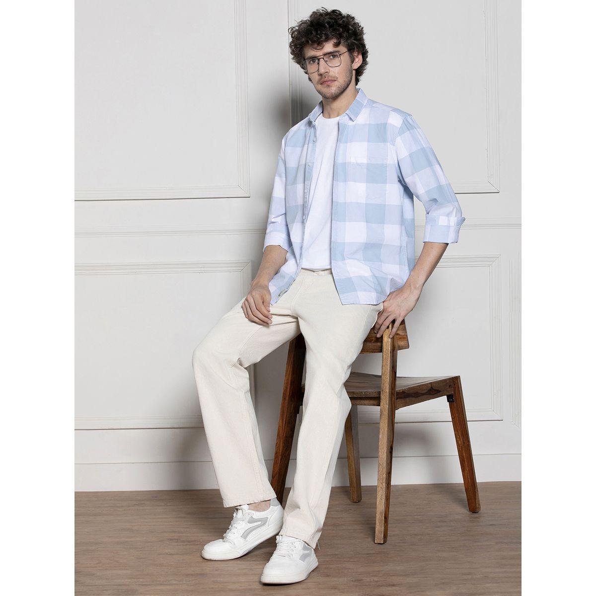Dennis Lingo X Styli  Tartan Check Spread Collar Casual Shirt-men-clothing-shirts-image-4