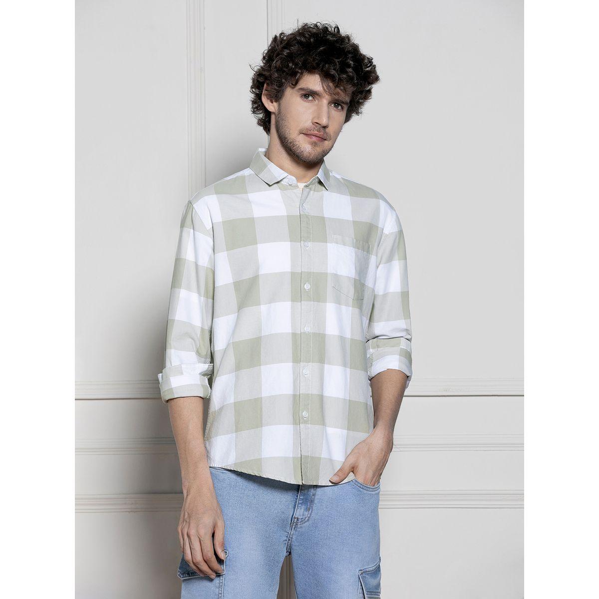 Dennis Lingo X Styli  Tartan Check Spread Collar Casual Shirt-men-clothing-shirts-image-1