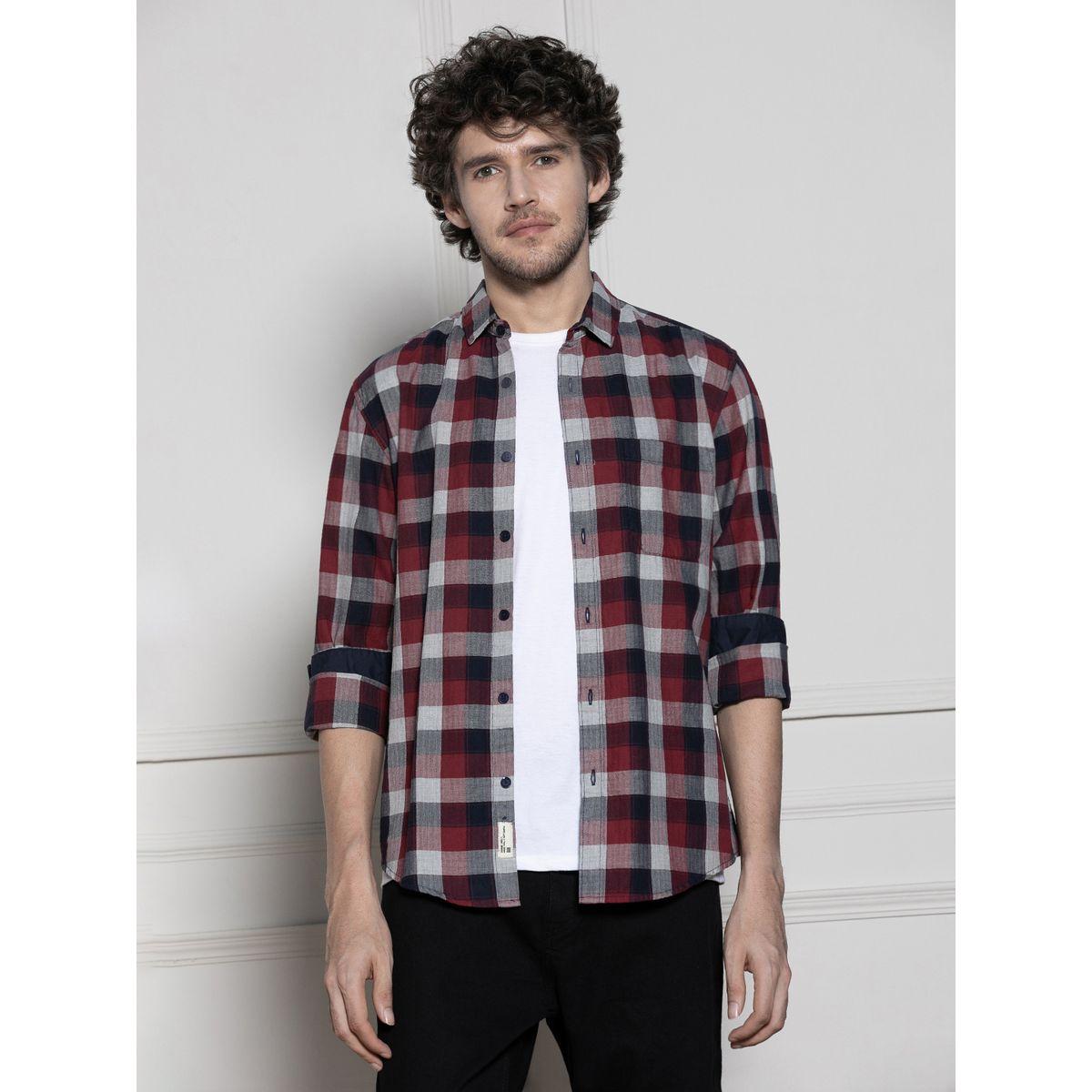 Dennis Lingo X Styli  Buffalo Check Casual Cotton Shirt-men-clothing-shirts-image-1