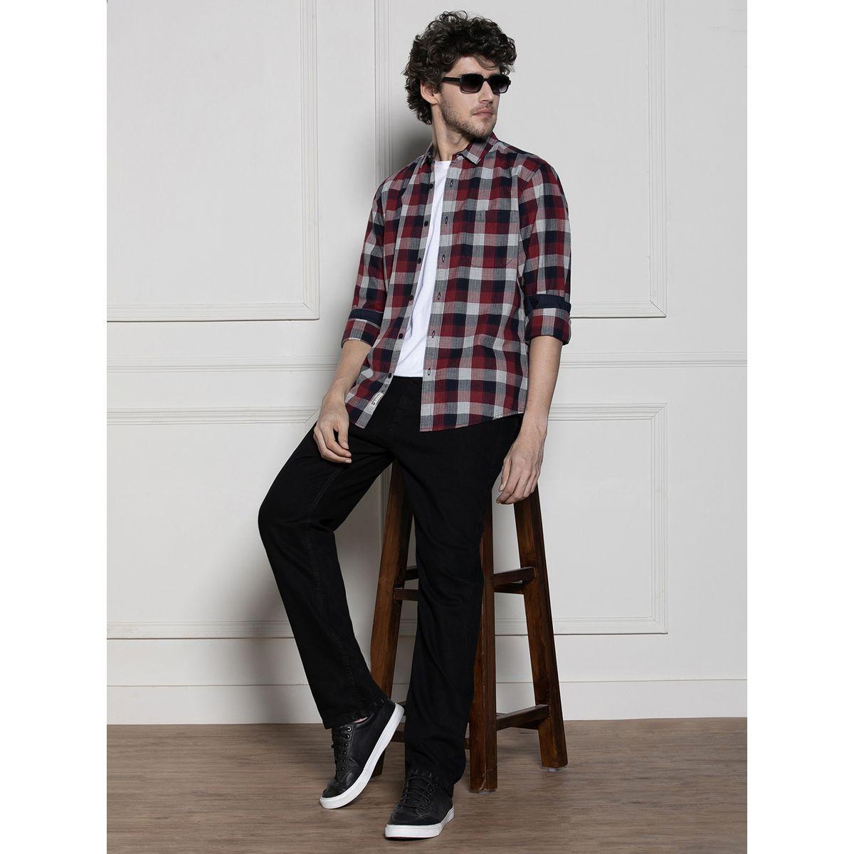 Dennis Lingo X Styli  Buffalo Check Casual Cotton Shirt-men-clothing-shirts-image-4