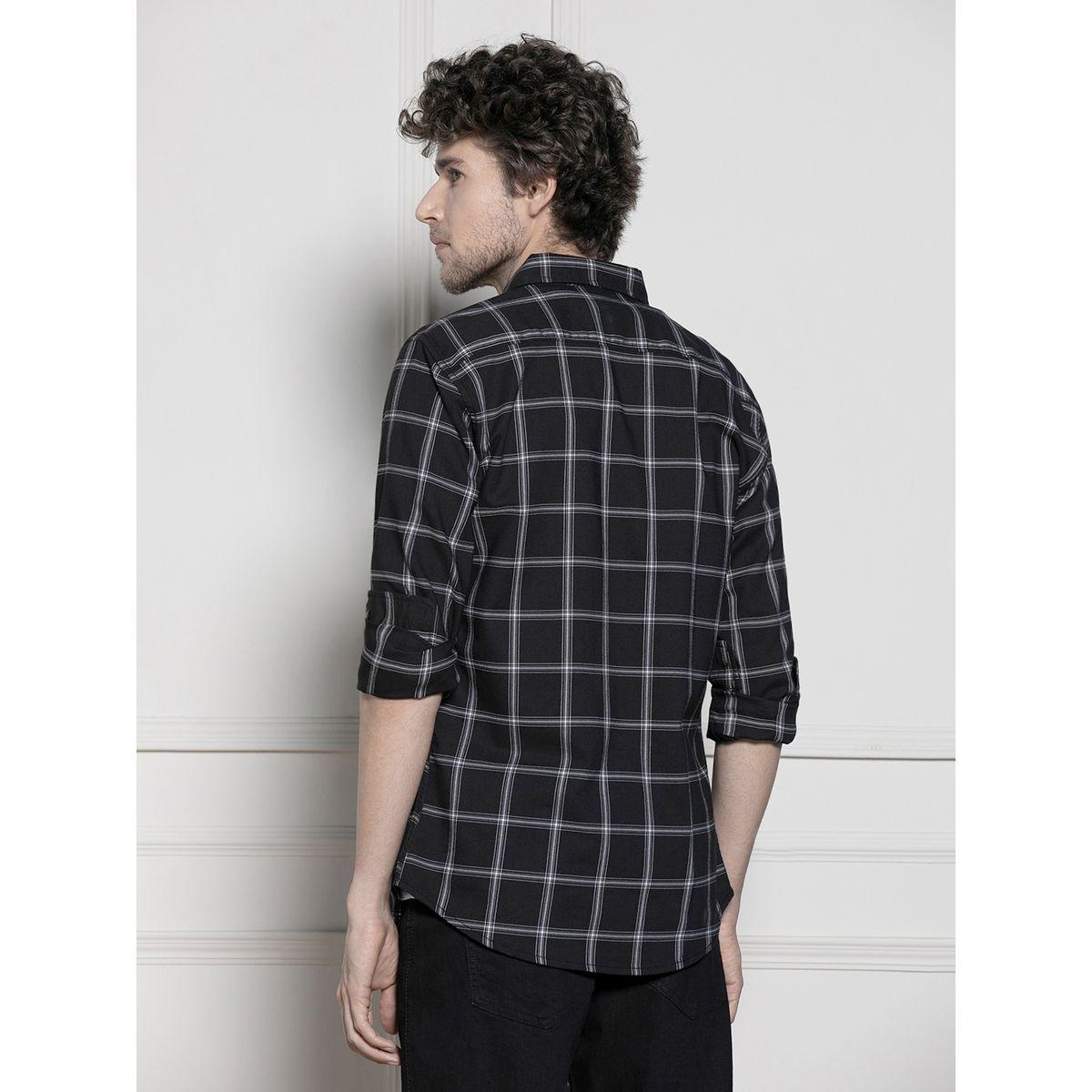 Dennis Lingo X Styli  Windowpane Checked Casual Shirt-men-clothing-shirts-image-4