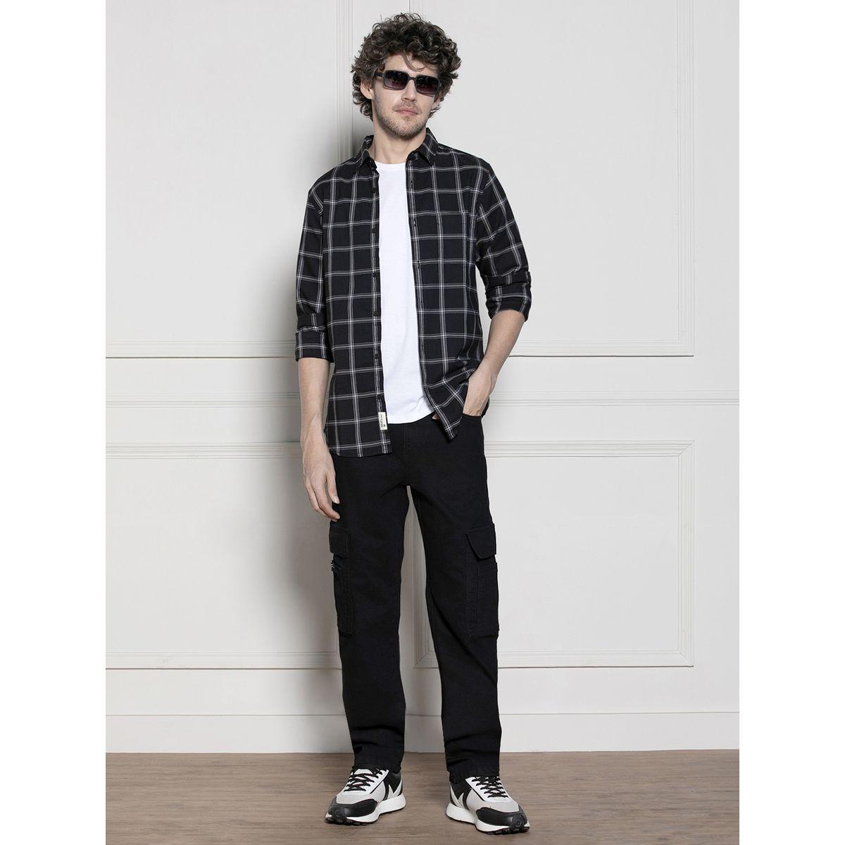 Dennis Lingo X Styli  Windowpane Checked Casual Shirt-men-clothing-shirts-image-6