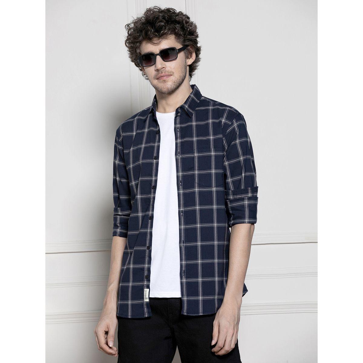 Dennis Lingo X Styli  Windowpane Checked Casual Shirt-men-clothing-shirts-image-1