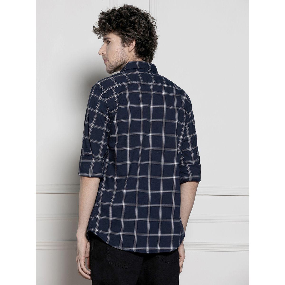 Dennis Lingo X Styli  Windowpane Checked Casual Shirt-men-clothing-shirts-image-4