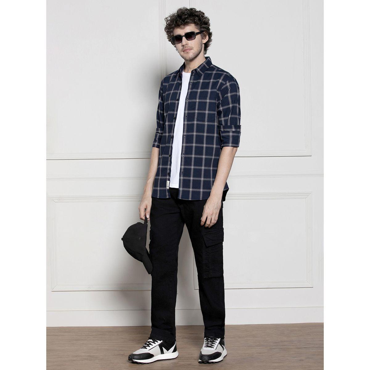 Dennis Lingo X Styli  Windowpane Checked Casual Shirt-men-clothing-shirts-image-6