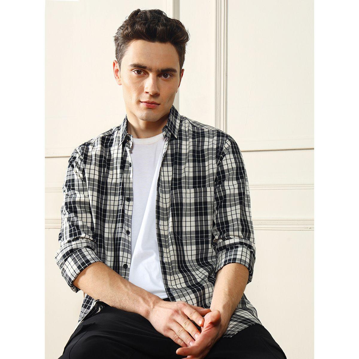 Dennis Lingo X Styli  Checked Long Sleeves Casual Shirt-men-clothing-shirts-image-1