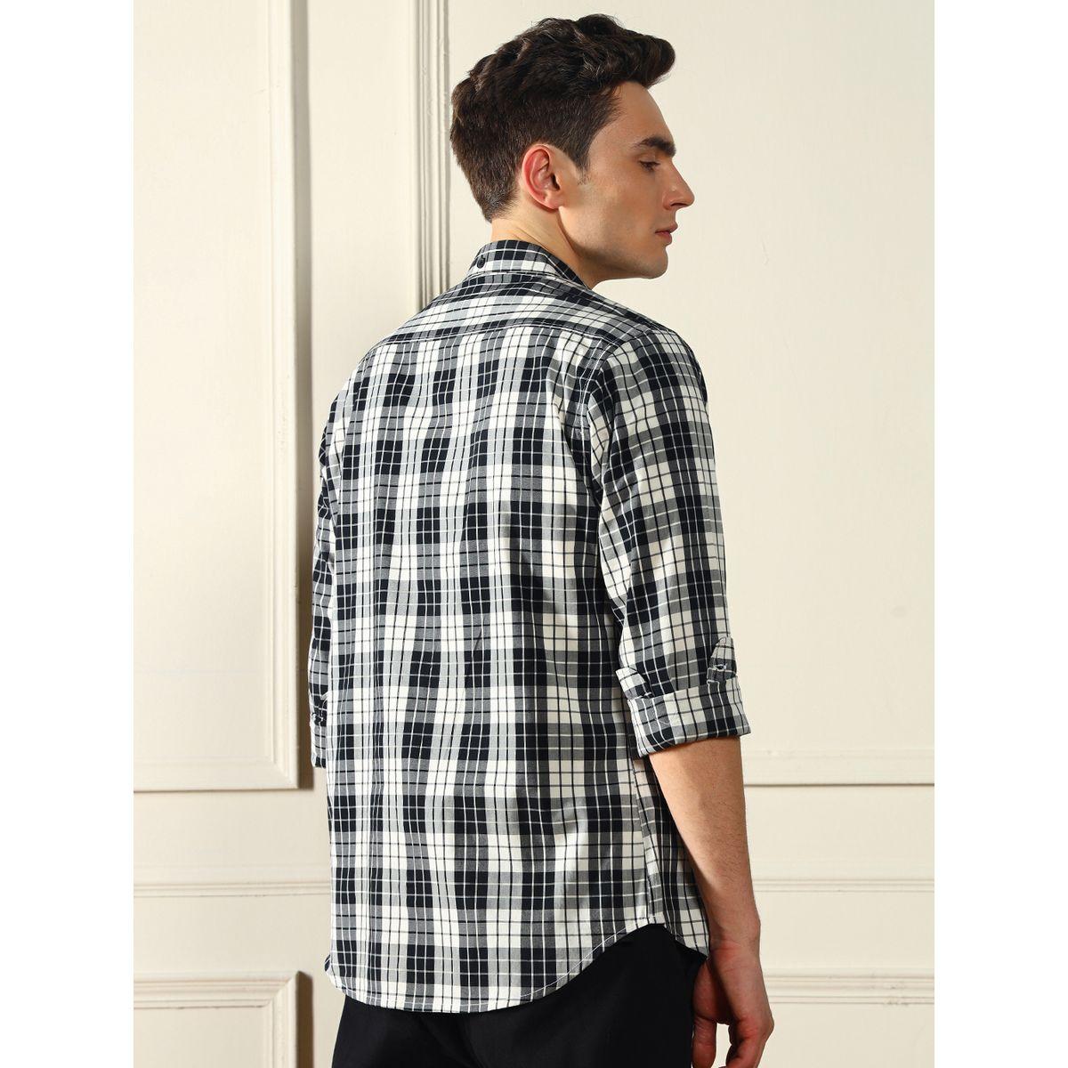Dennis Lingo X Styli  Checked Long Sleeves Casual Shirt-men-clothing-shirts-image-4