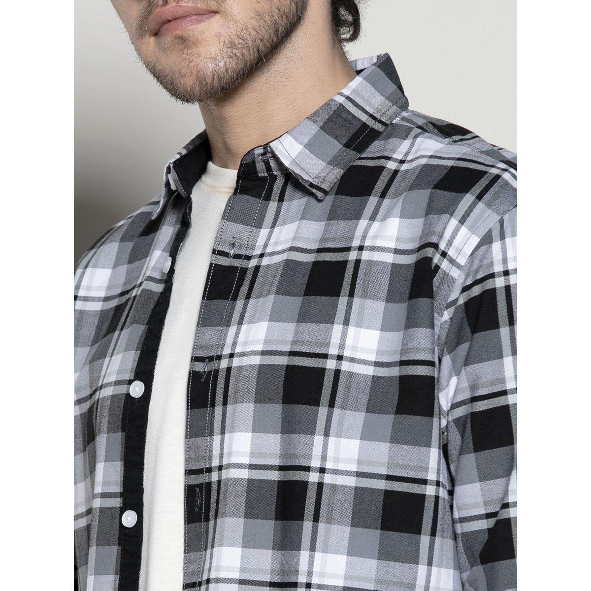 قميص كاجوال مطبع بطبعة مربعات دينيس لينجو × ستايلي-men-clothing-shirts-image-5