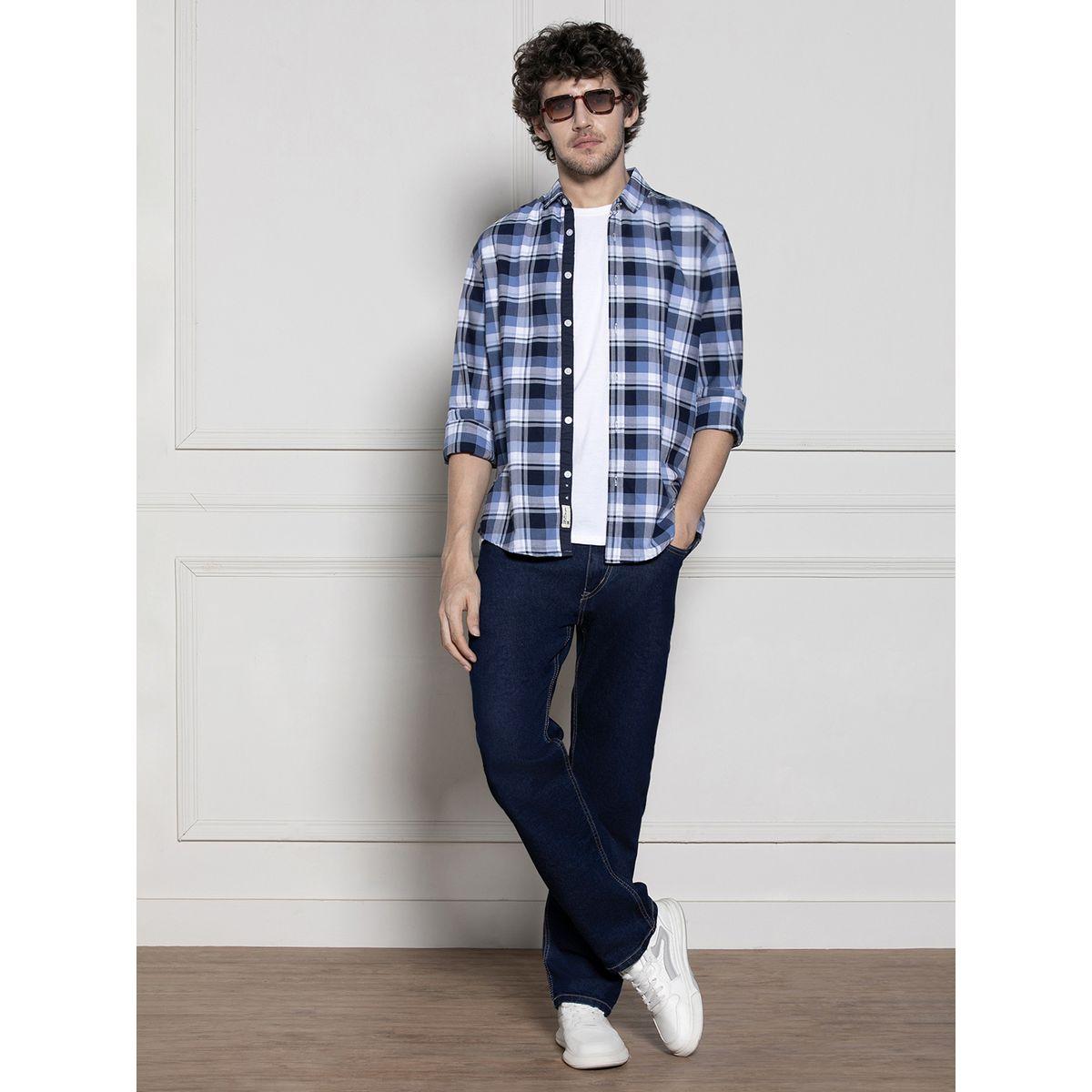 قميص كاجوال بنمط مربعات وياقة رفيعة دينيس لينجو × ستايلي-men-clothing-shirts-image-6