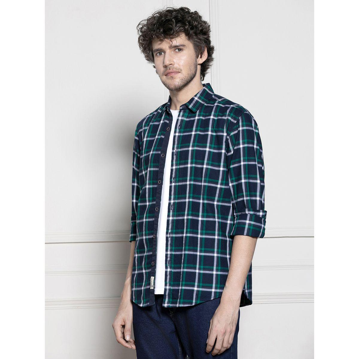 قميص كاجوال مطبع بنمط مربعات دينيس لينجو × ستايلي-men-clothing-shirts-image-3