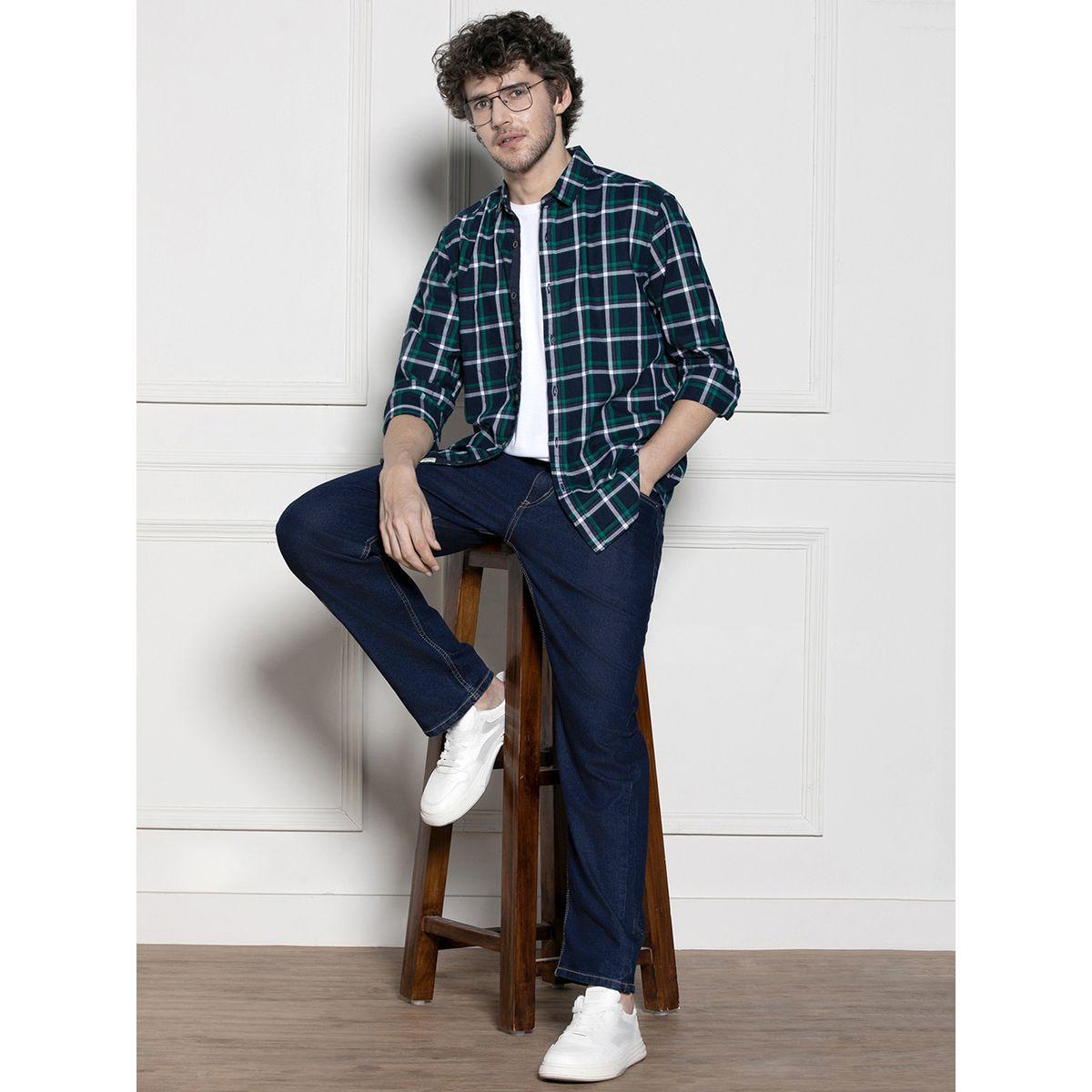 قميص كاجوال مطبع بنمط مربعات دينيس لينجو × ستايلي-men-clothing-shirts-image-6