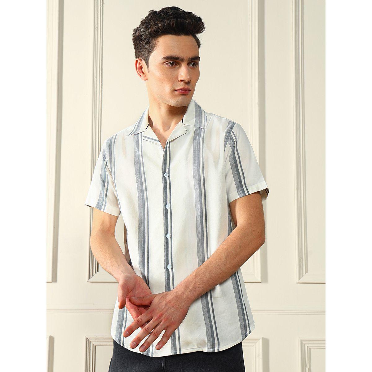 Dennis Lingo X Styli  Striped Casual Shirt with Button Placket-men-clothing-shirts-image-1