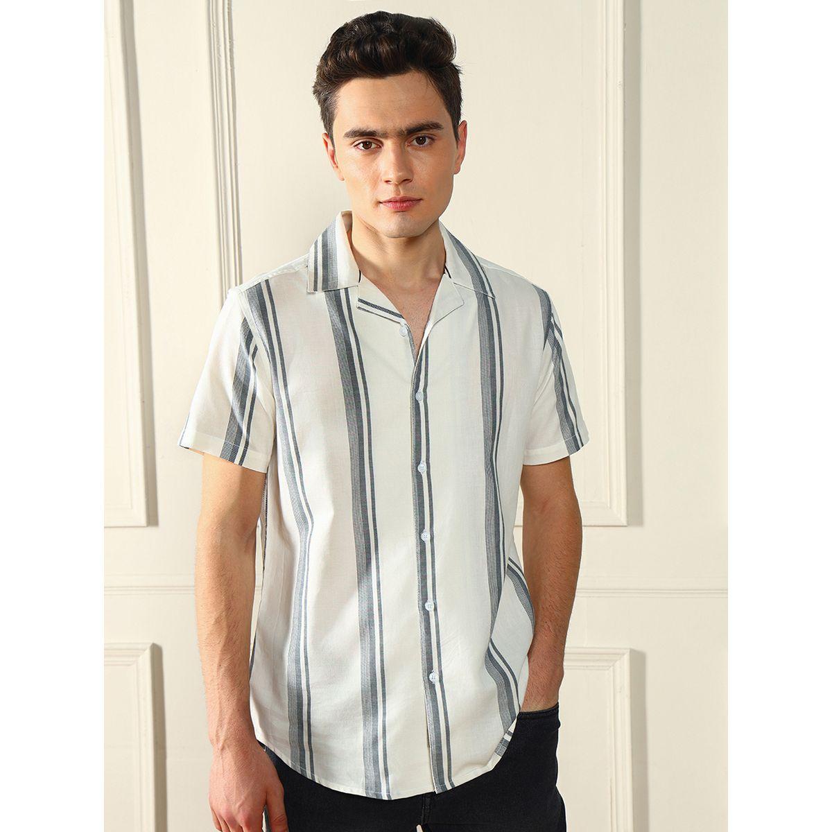 Dennis Lingo X Styli  Striped Casual Shirt with Button Placket-men-clothing-shirts-image-2