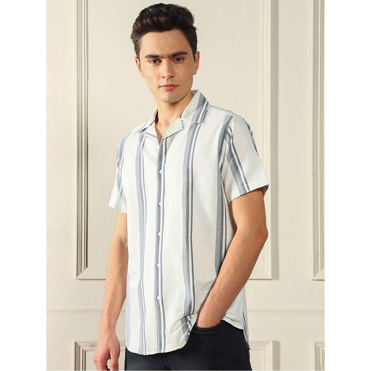 Dennis Lingo X Styli  Striped Casual Shirt with Button Placket-men-clothing-shirts-image-3