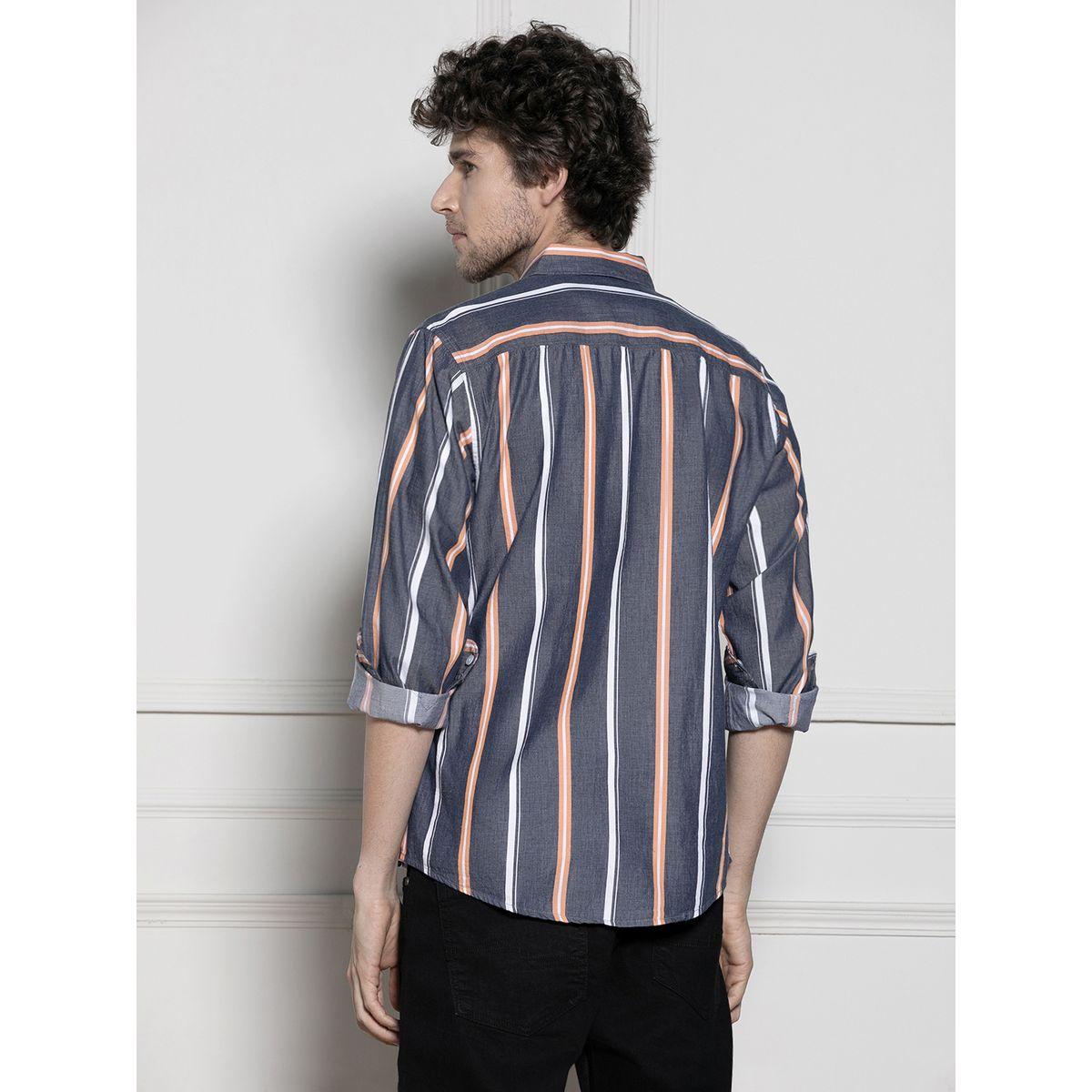 Dennis Lingo X Styli  Striped Slim Collar Casual Shirt-men-clothing-shirts-image-4