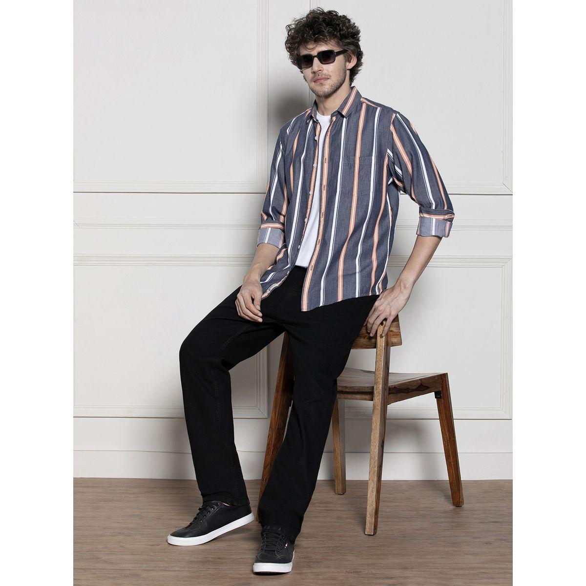 Dennis Lingo X Styli  Striped Slim Collar Casual Shirt-men-clothing-shirts-image-6