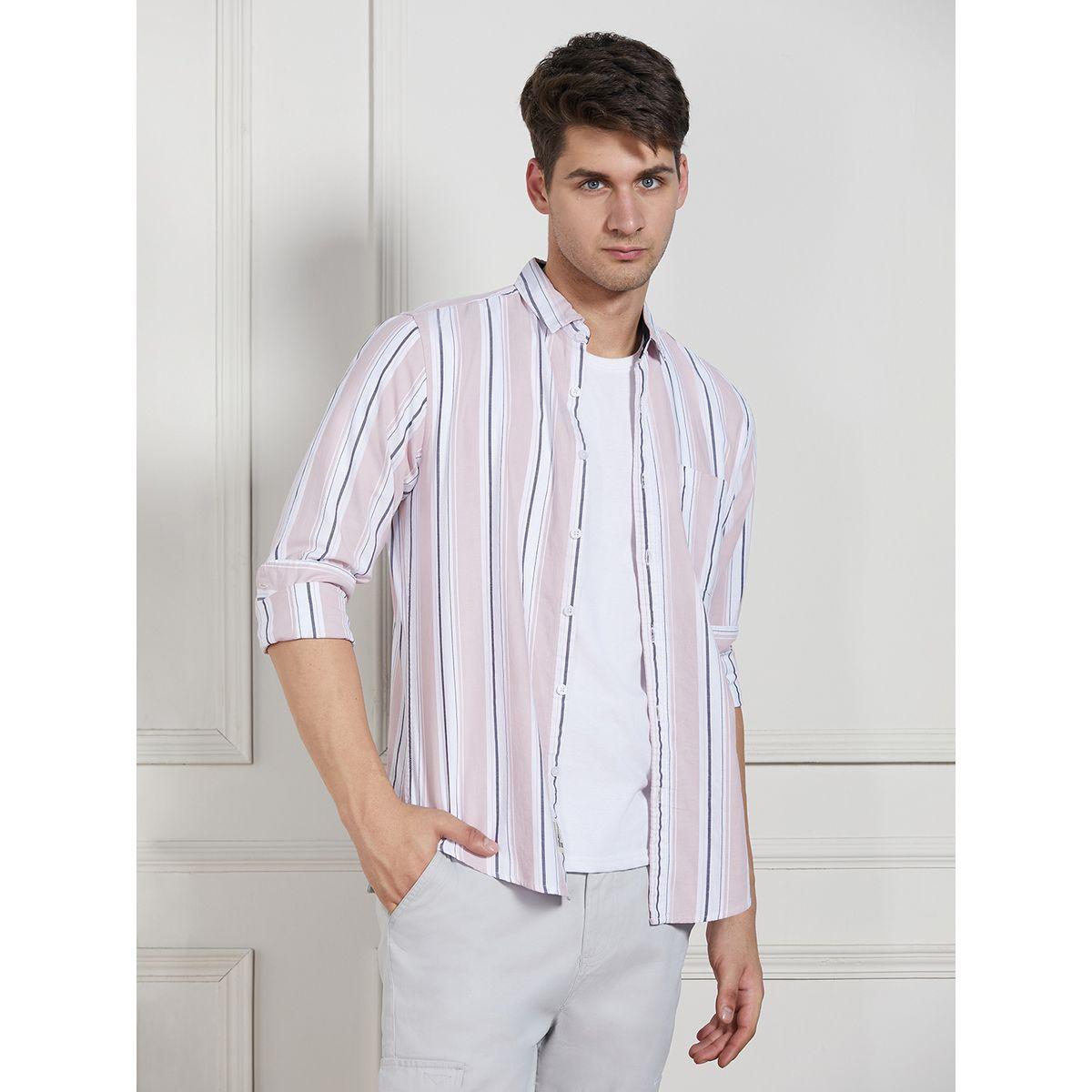 Dennis Lingo X Styli  Striped Casual Shirt with Button Placket-men-clothing-shirts-image-1